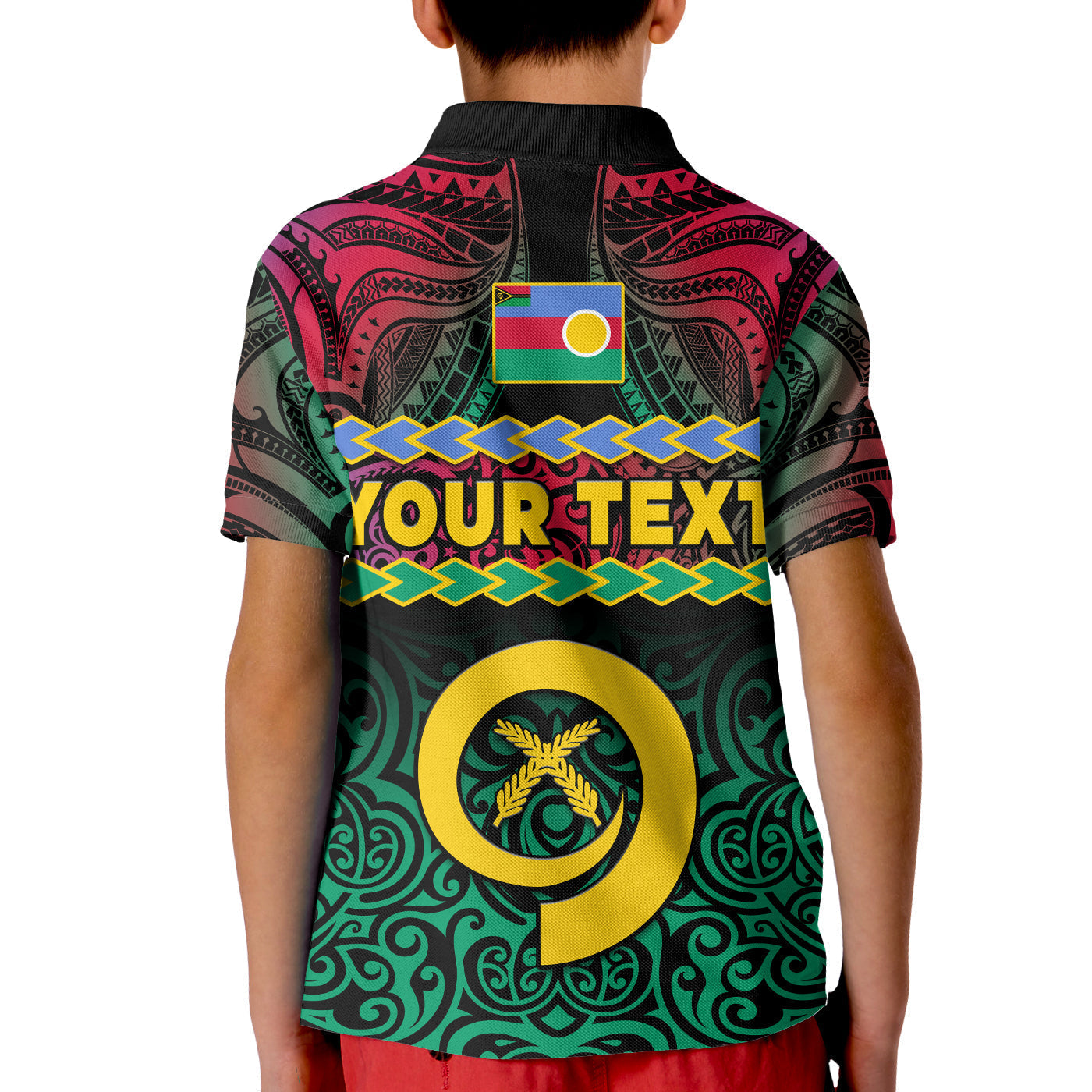 Custom Shefa Province Polo Shirt Vanuatu Pig Tusk Polynesian Flag Style LT14