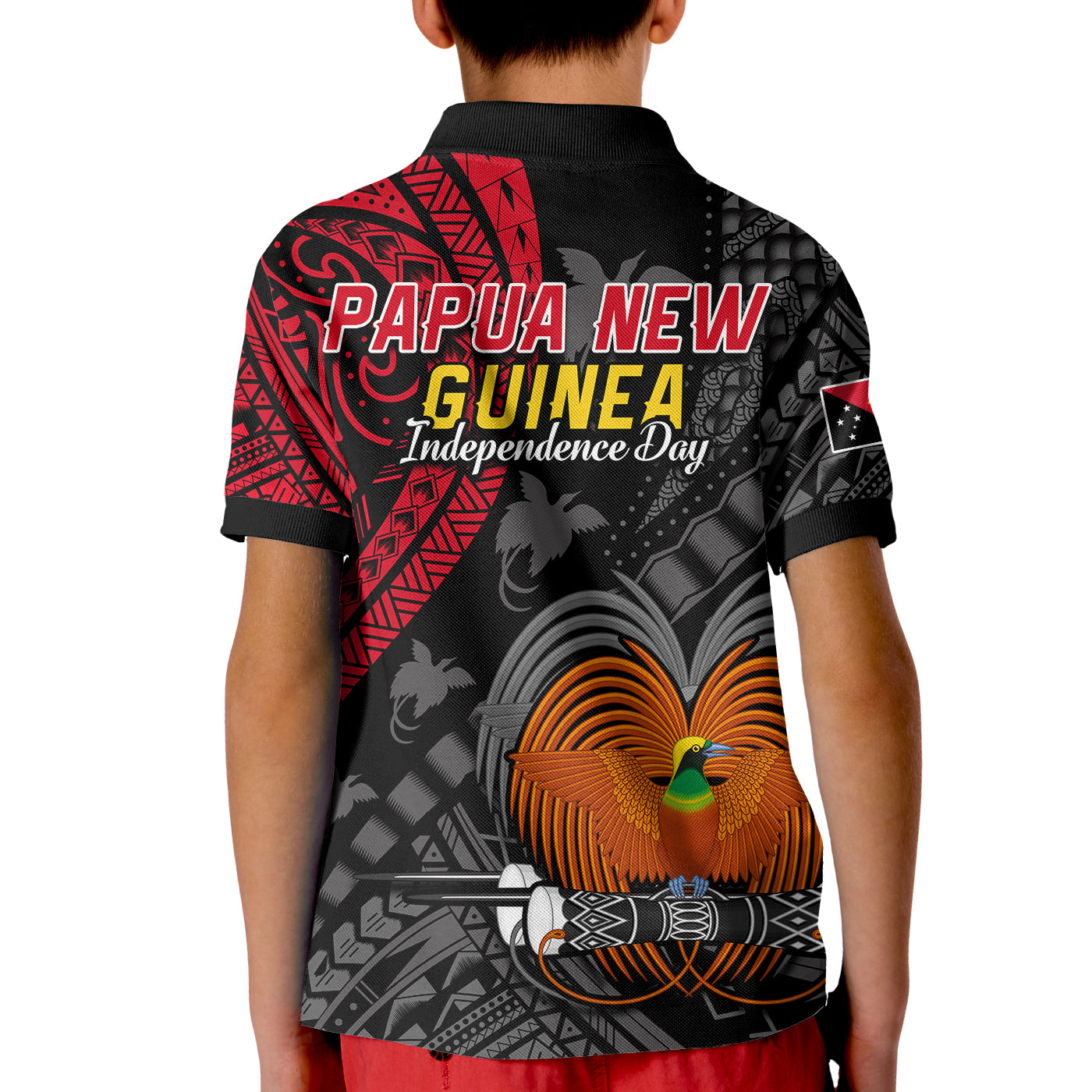Papua New Guinea Polo Shirt Raggiana Birds Of Paradise Happy 47th Independence Day LT13