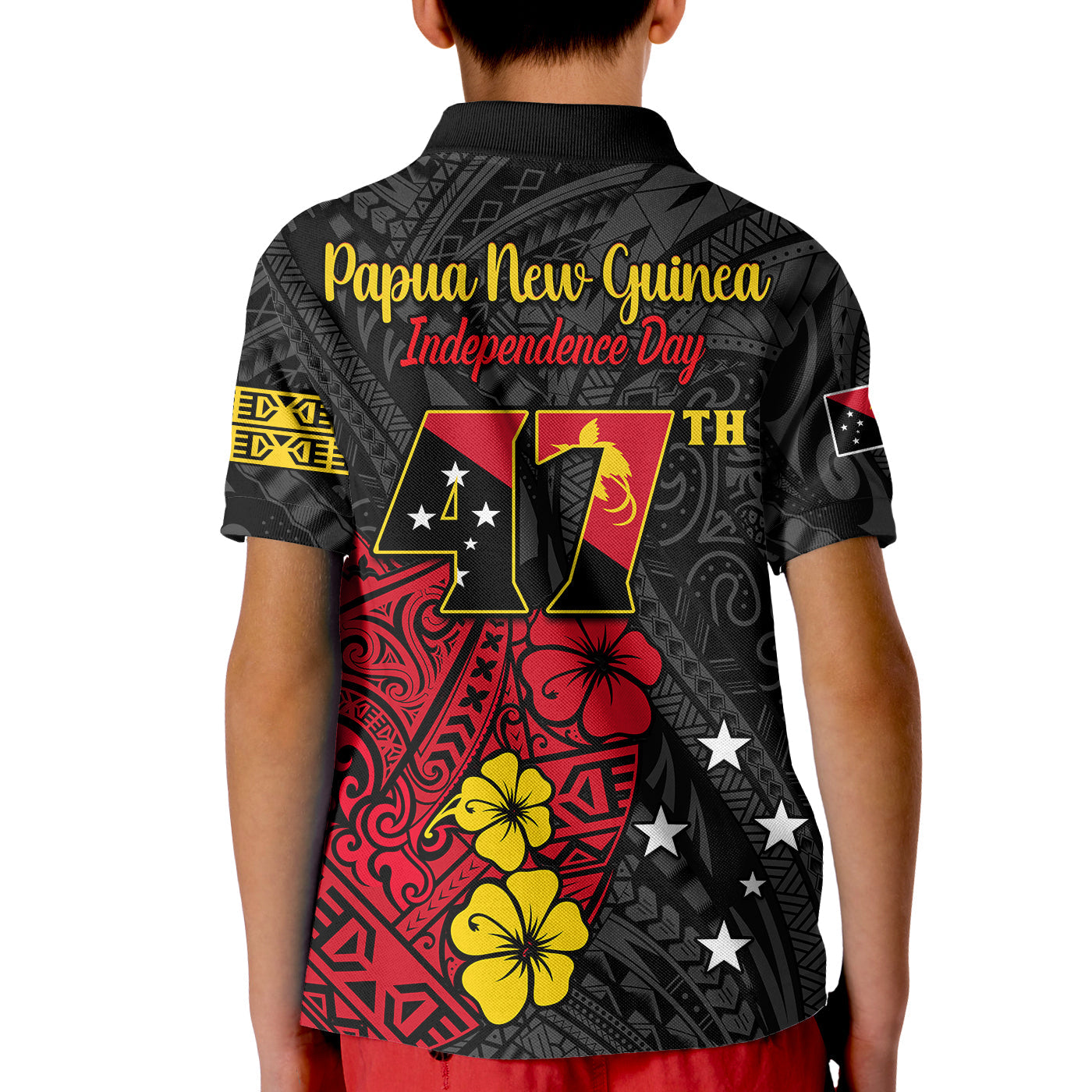 Custom Papua New Guinea Anniversary Polo Shirt 47th Independence Day Since 1975 LT13
