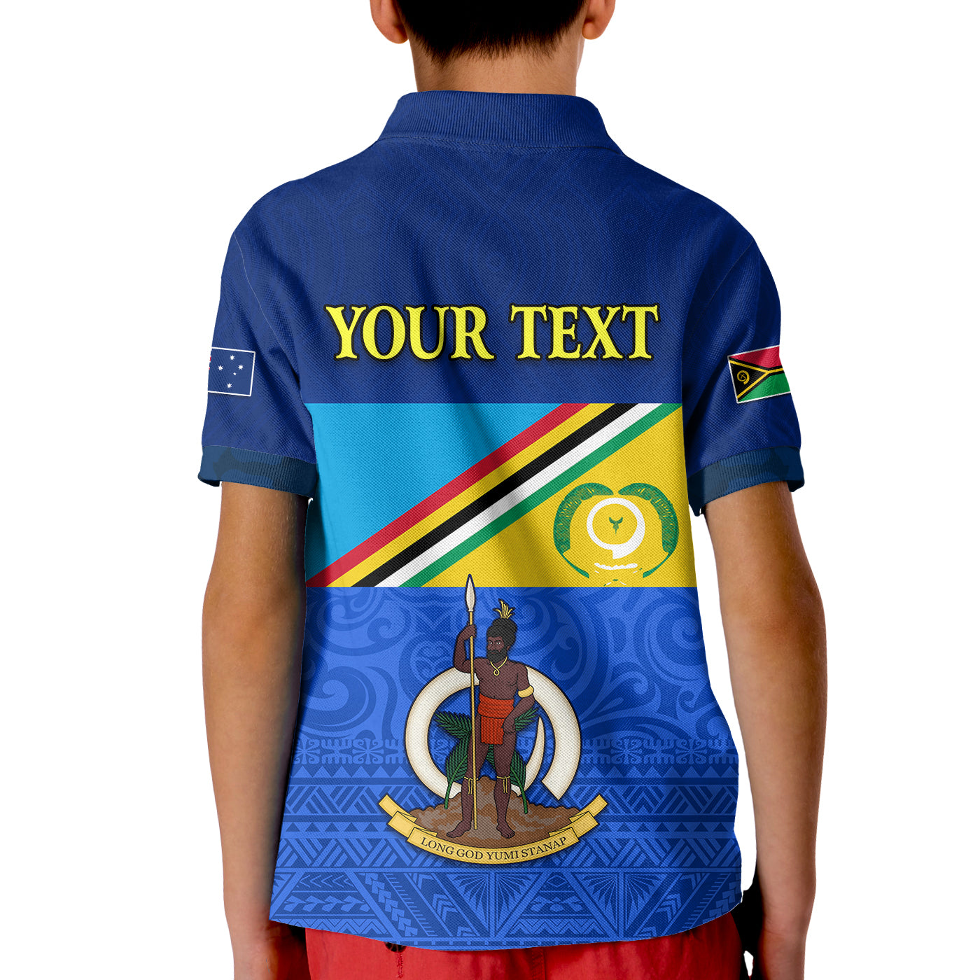 Custom Torba Vanuatu Province Polo Shirt Mix Australia Flag LT13