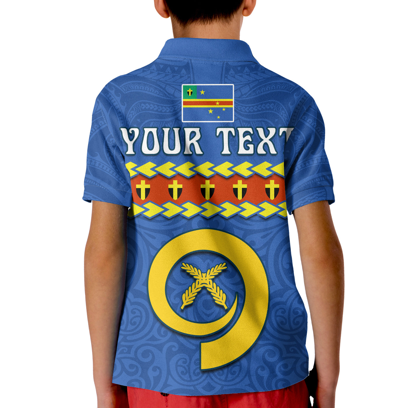 Custom Tafea Province Polo Shirt Vanuatu Pig Tusk Polynesian Flag Style LT14