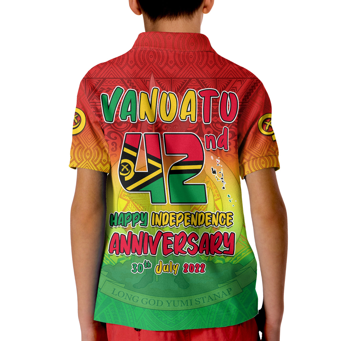 Vanuatu Polo Shirt Independence Day 42nd Anniversary Yumi Yumi Yumi LT13