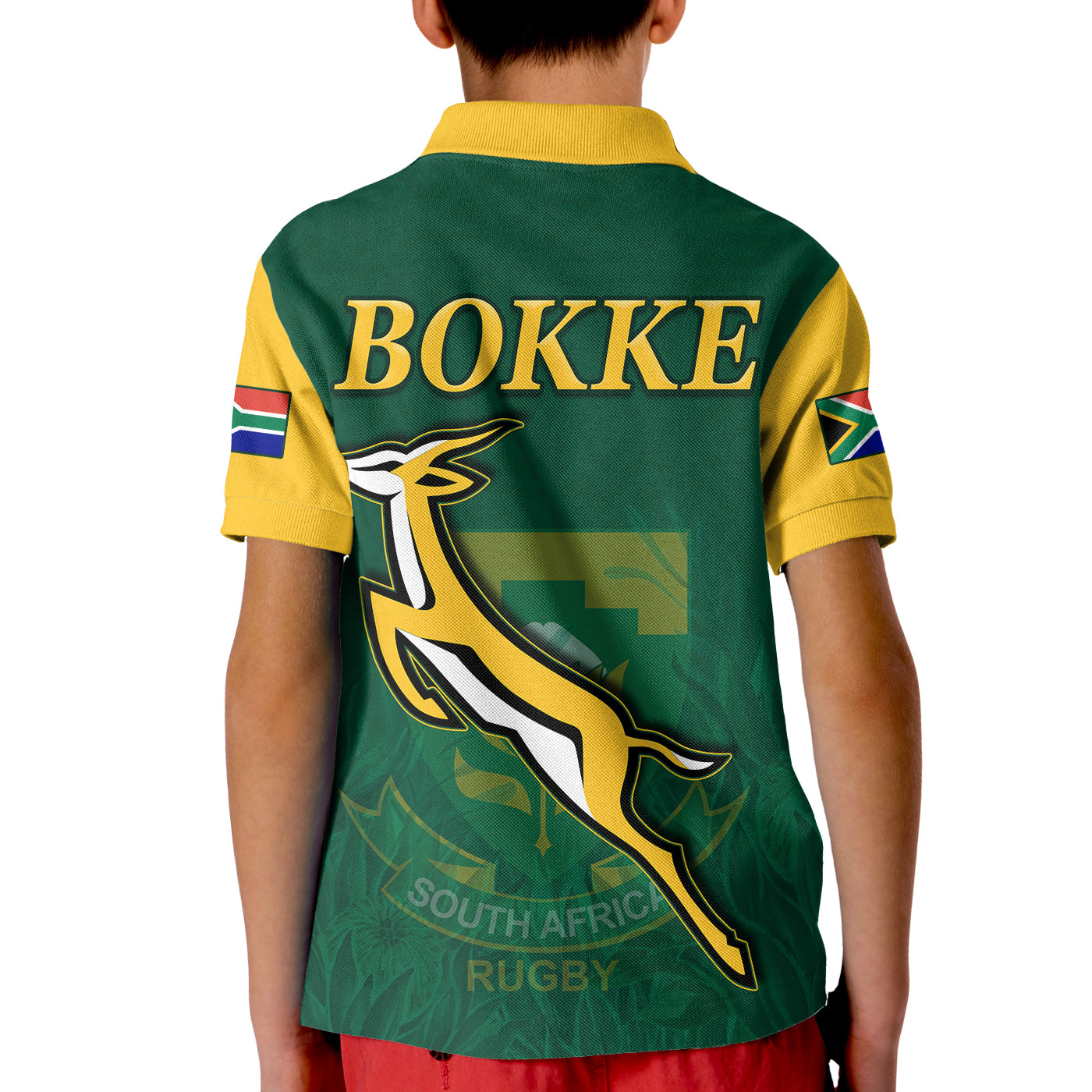 South Africa Rugby Polo Shirt Springboks Champion Bokke African Pattern Go Bokke LT13