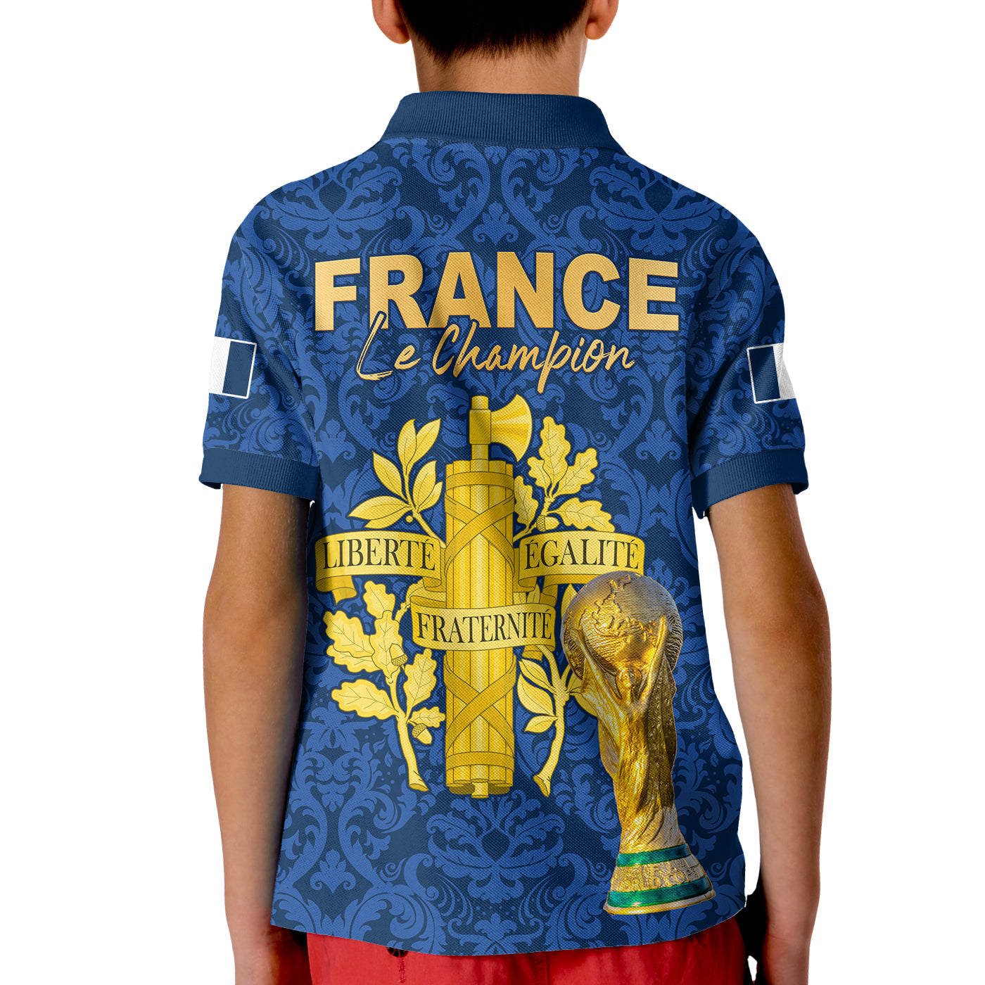 France Football Polo Shirt Elegant Lily World Cup Les Bleus Le Champion LT13
