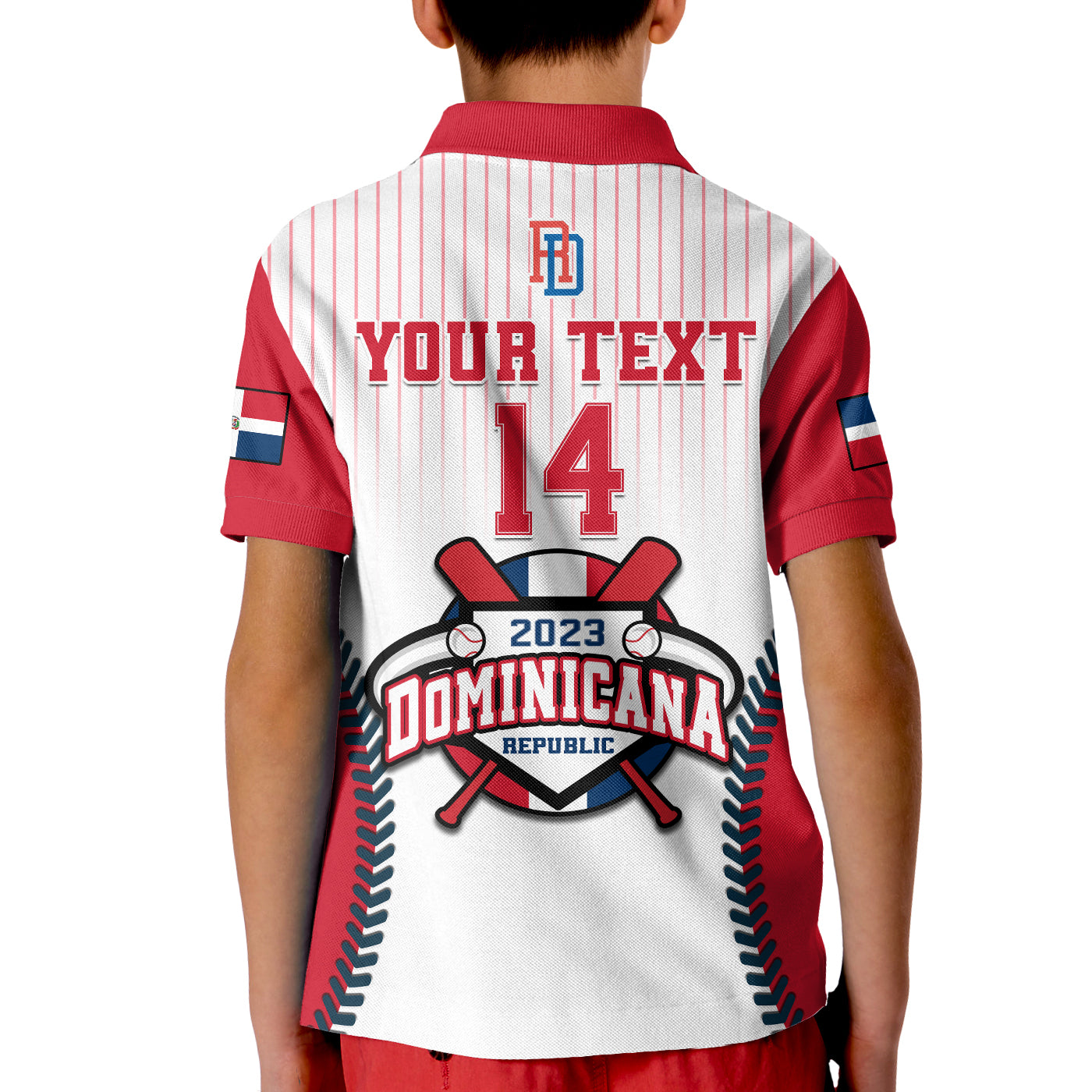 (Custom Text And Number) Dominican Republic Baseball Polo Shirt 2023 Version White LT14