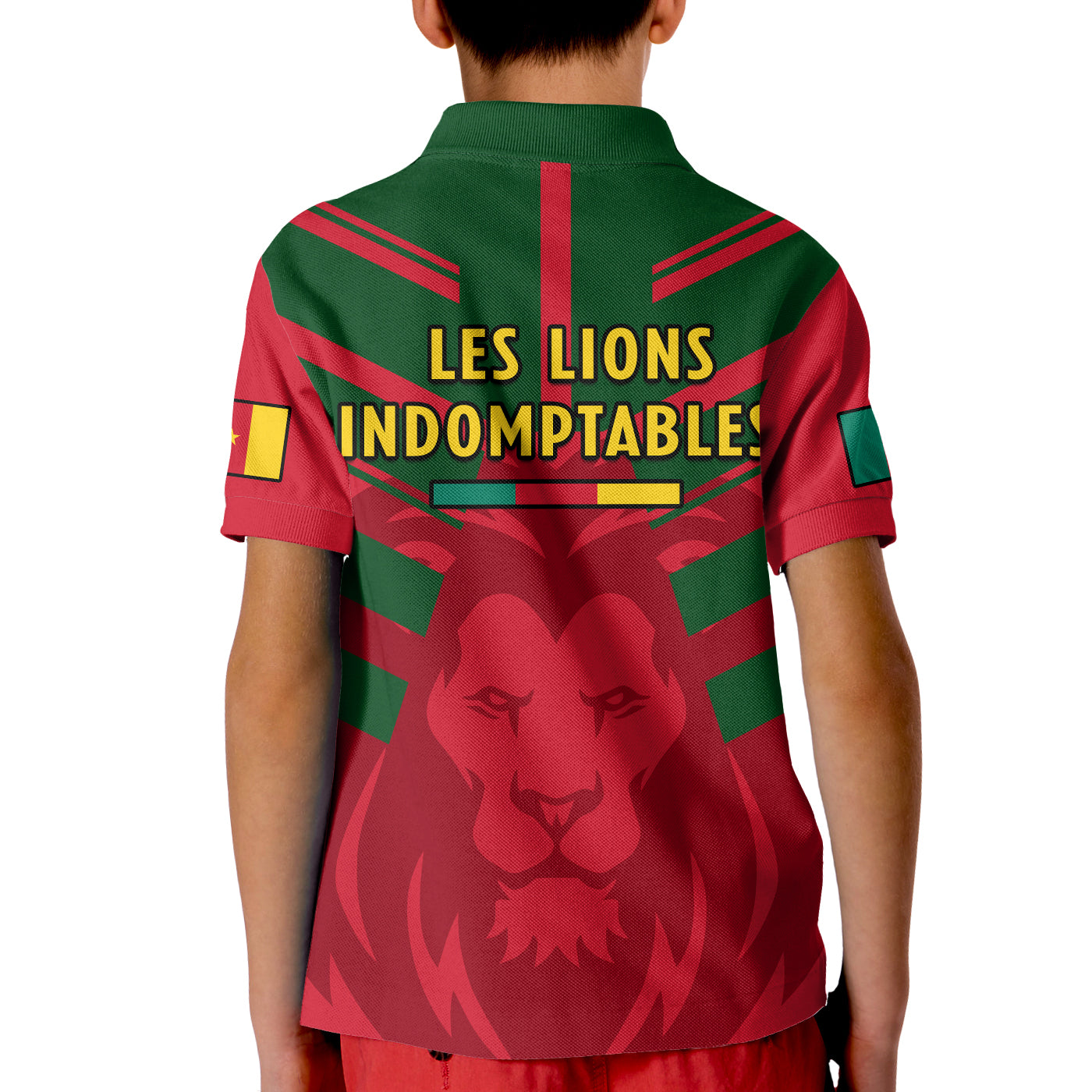 Cameroon Football Polo Shirt Les Lions Indomptables Red Football 2022 LT14
