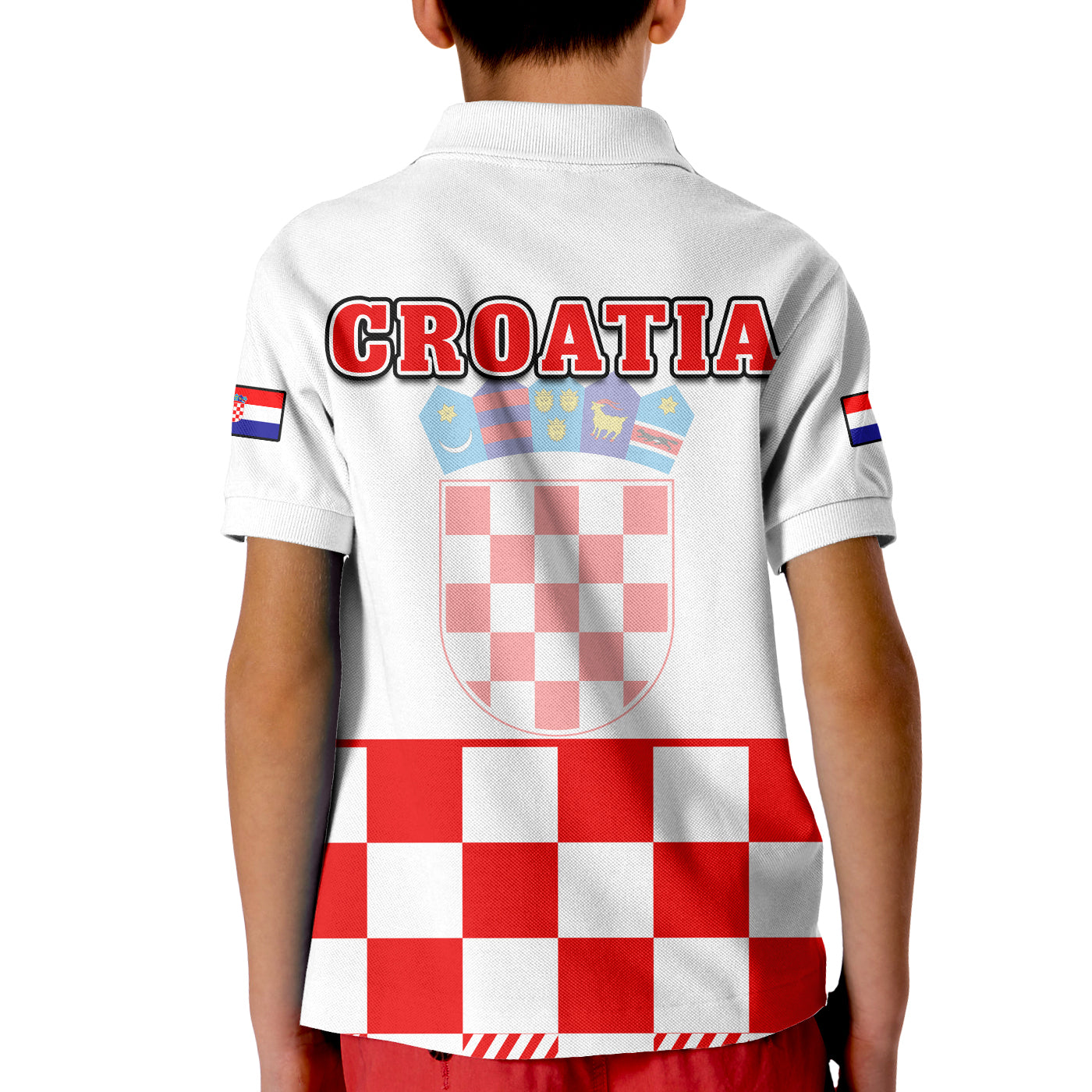 Croatia Football Polo Shirt Hrvatska Checkerboard Red Version LT14