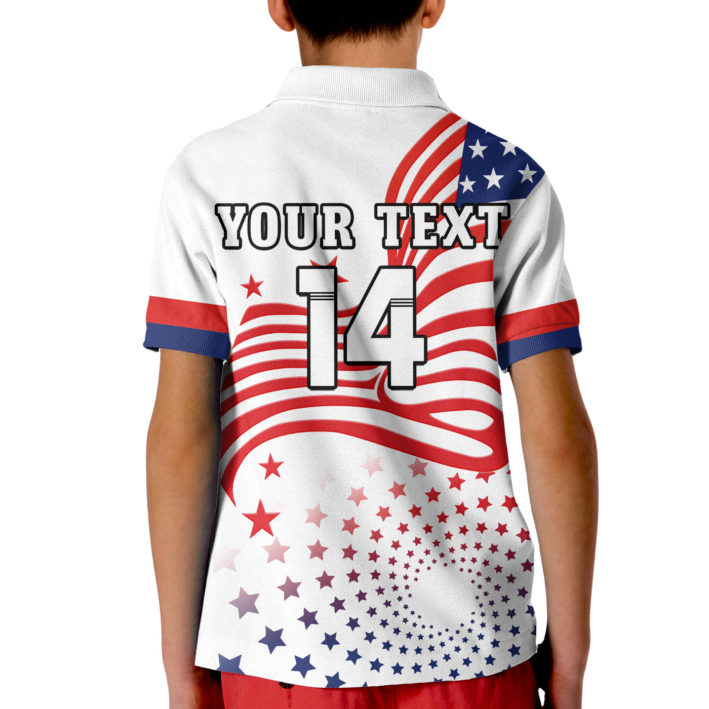 (Custom Text And Number) United States Football Polo Shirt The Yanks USA Football 2022 LT14