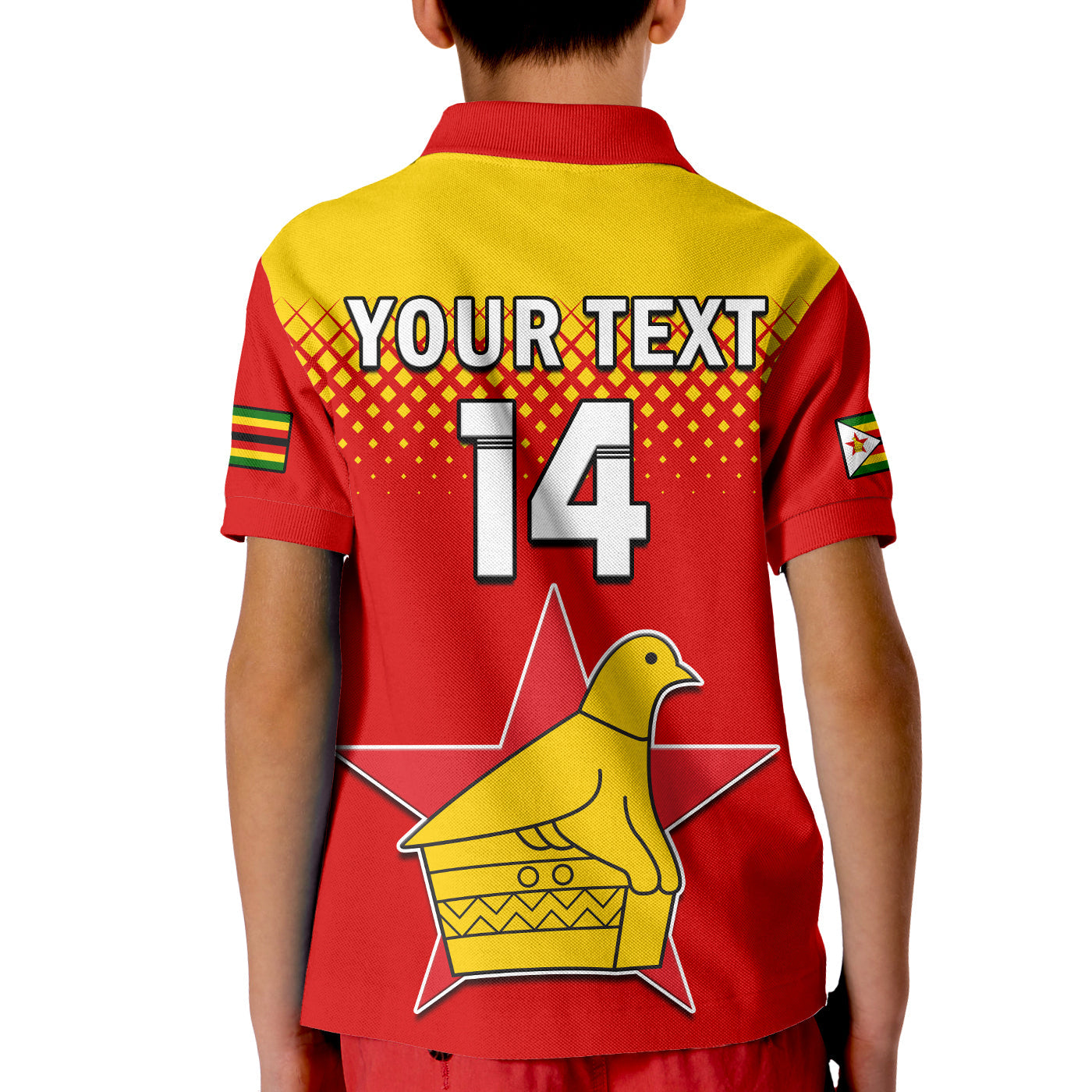 (Custom Text And Number) Zimbabwe Cricket Polo Shirt The Chevrons ODI Style LT14