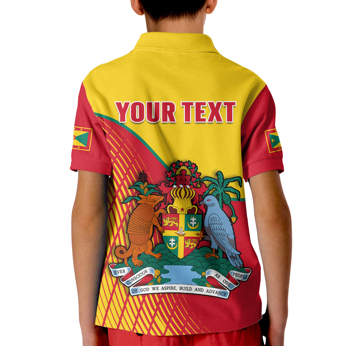 Custom Grenada Polo Shirt Coat Of Arms Happy 49th Independence Day LT14