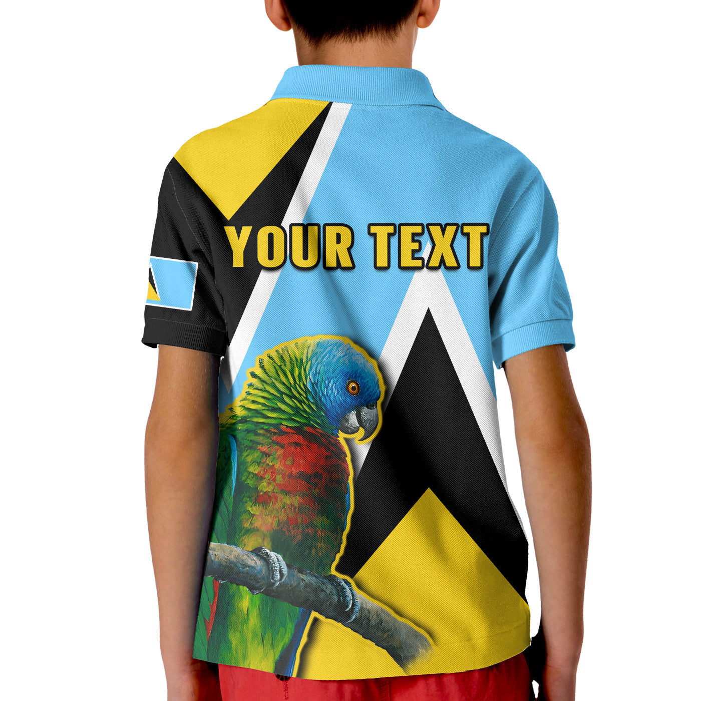 Custom Saint Lucia Polo Shirt Saint Lucian Parrot Simple Style LT14