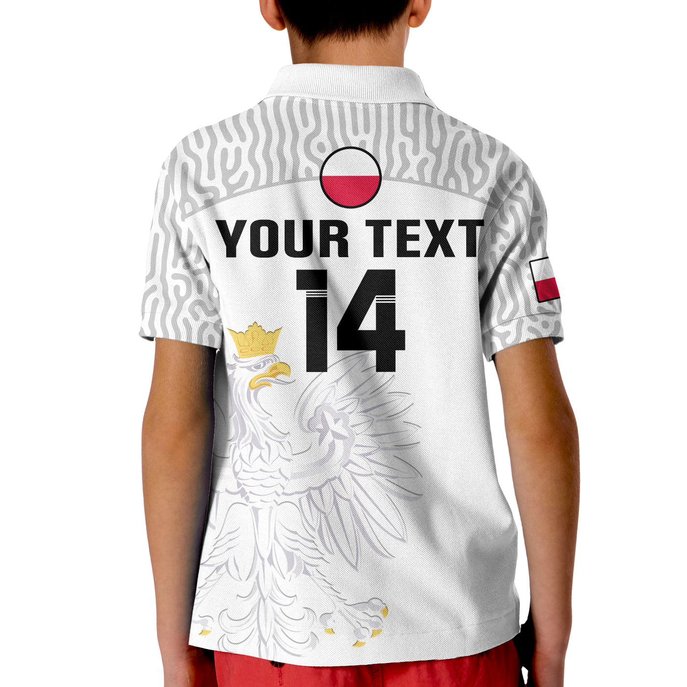 (Custom Text And Number) Poland Football Polo Shirt Polska Football 2022 White LT14