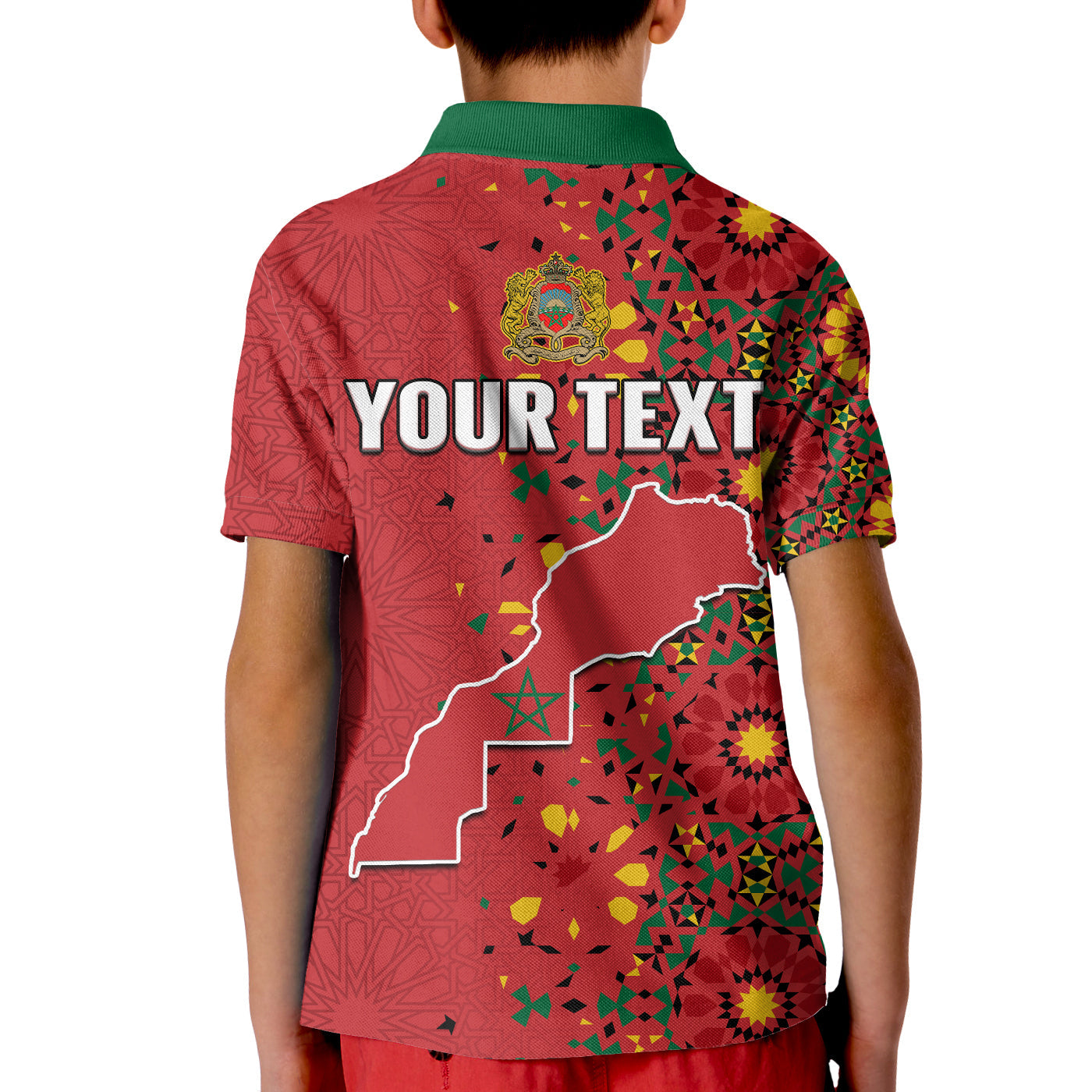 Custom Western Sahara Morocco Polo Shirt Map Red Moroccan Is Always In My Heart LT14