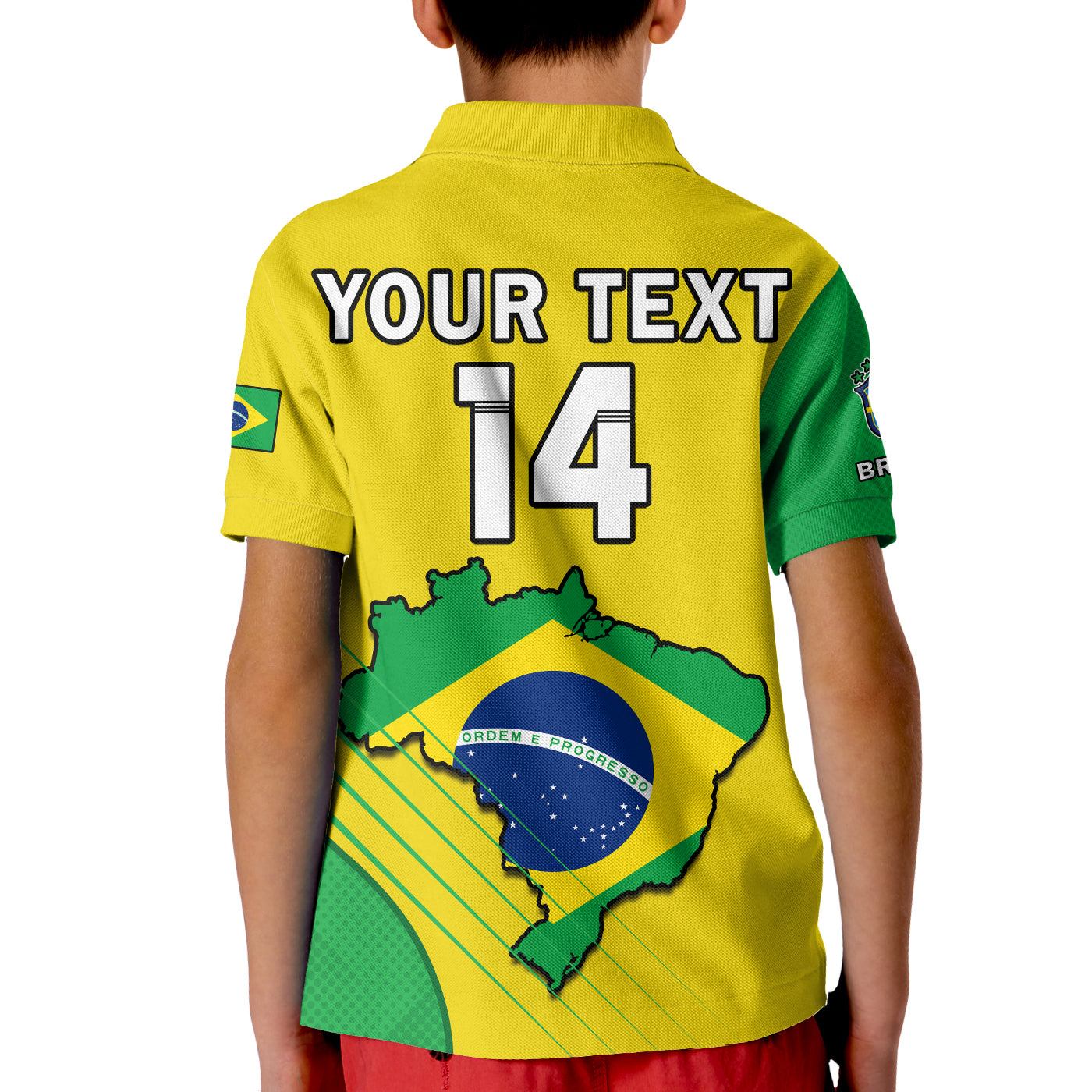 (Custom Text And Number) Brazil Football Polo Shirt Brasil Map Come On Canarinho Sporty Style LT14