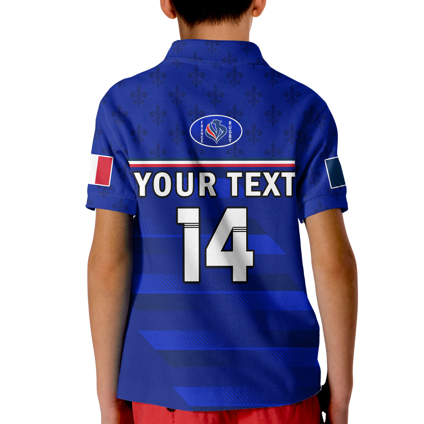 (Custom Text And Number) France Rugby Polo Shirt Outgoing Tour Allez Les Bleus LT14