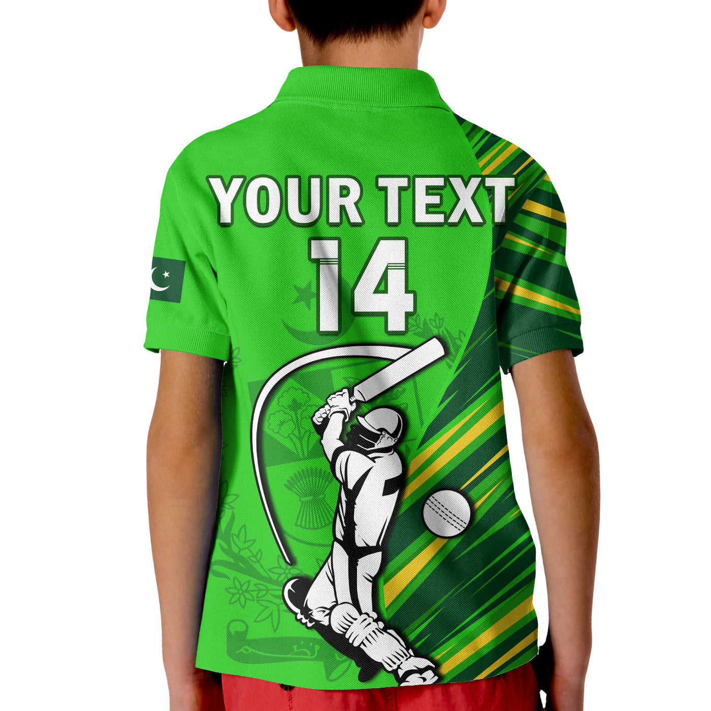 (Custom Text And Number) Pakistan Cricket Polo Shirt Go Shaheens Simple Style LT14