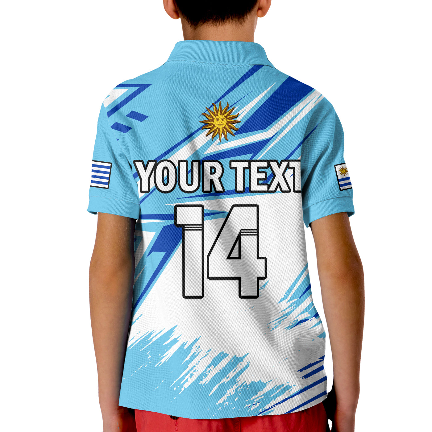(Custom Text And Number) Uruguay Football Polo Shirt La Celeste WC 2022 Sporty Style LT14