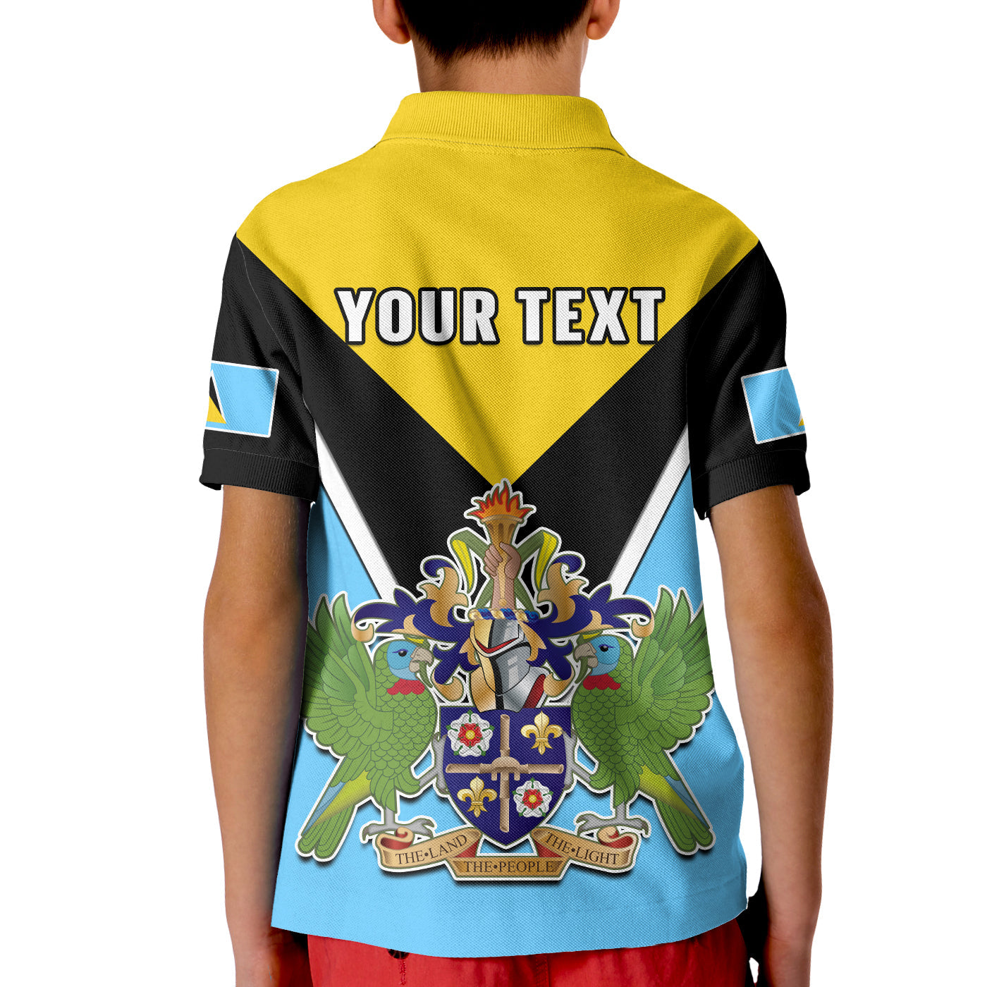Custom Saint Lucia Polo Shirt Happy 44 Years Of Independence LT14