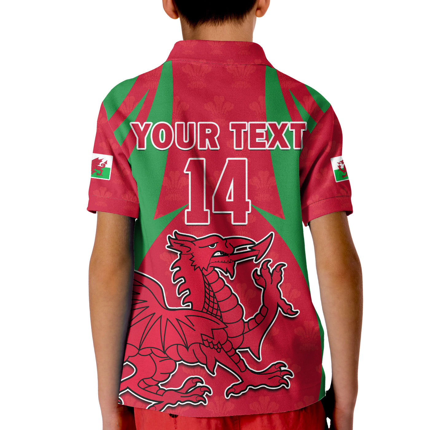 (Custom Text And Number) Wales Rugby Polo Shirt The Dragons National Team Come On Cymru LT14