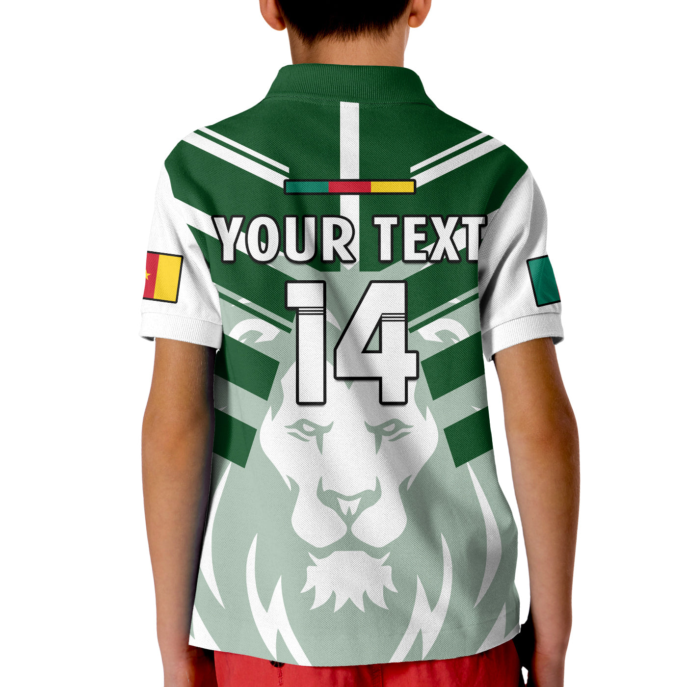 (Custom Text And Number) Cameroon Football Polo Shirt Les Lions Indomptables White Football 2022 LT14