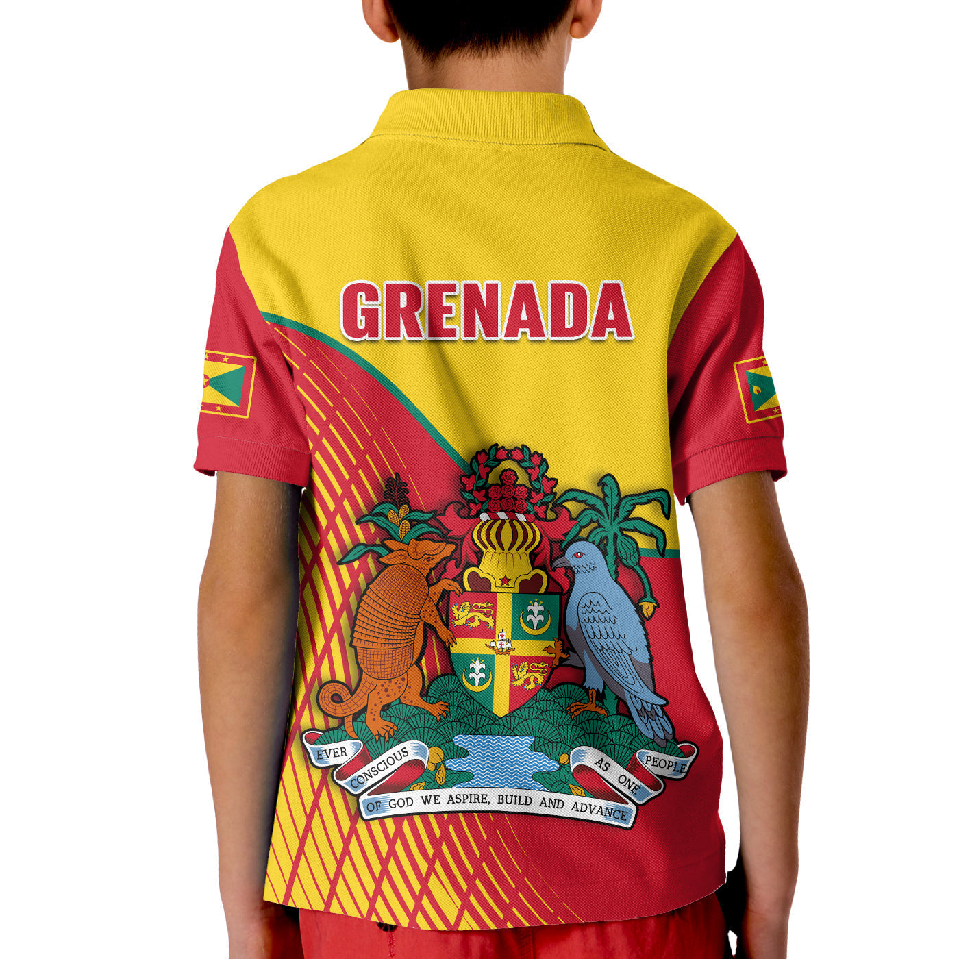 Grenada Polo Shirt Coat Of Arms Happy 49th Independence Day LT14
