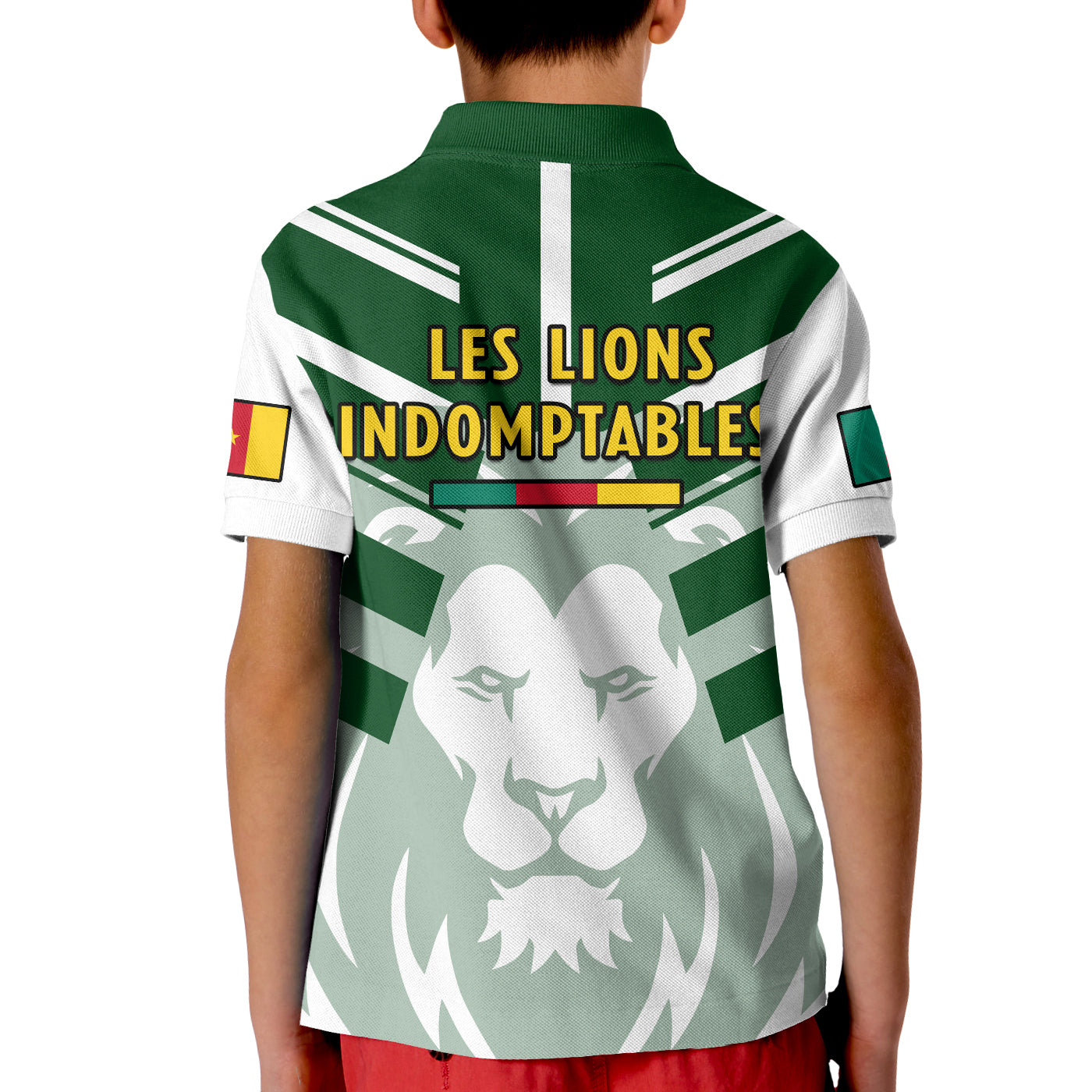 Cameroon Football Polo Shirt Les Lions Indomptables White Football 2022 LT14