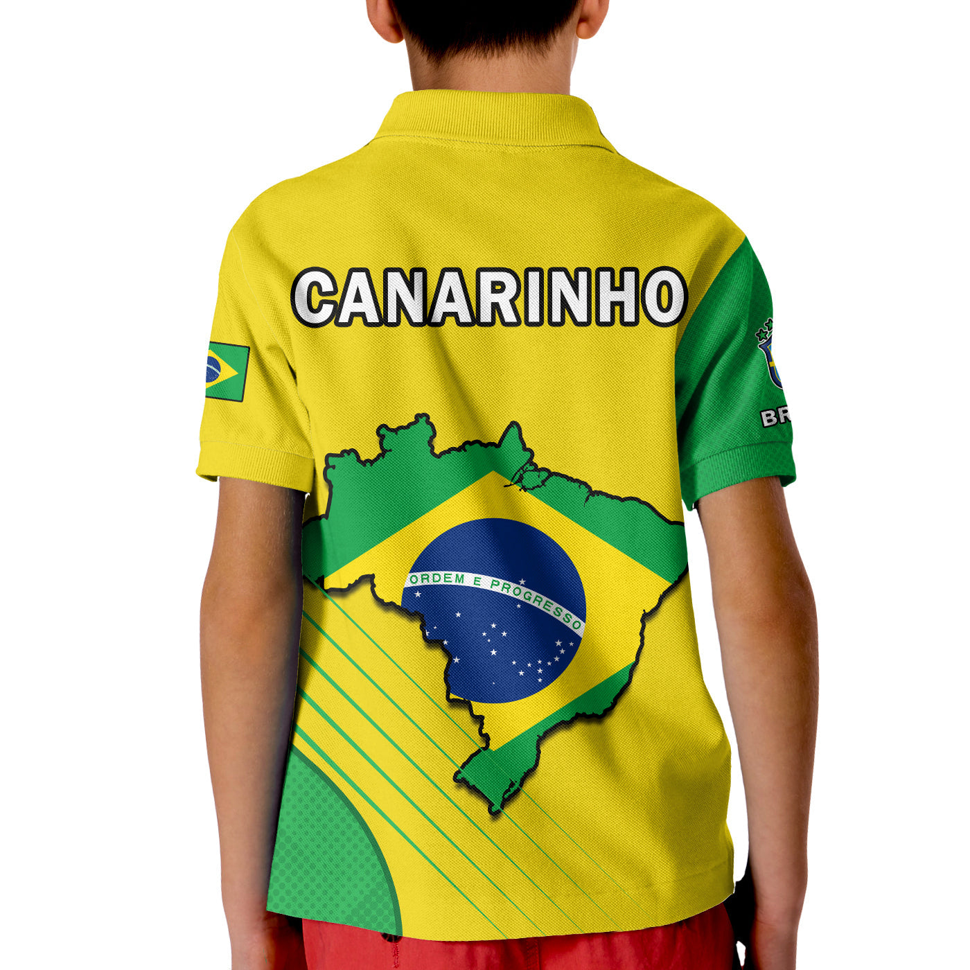 Brazil Football Polo Shirt Brasil Map Come On Canarinho Sporty Style LT14