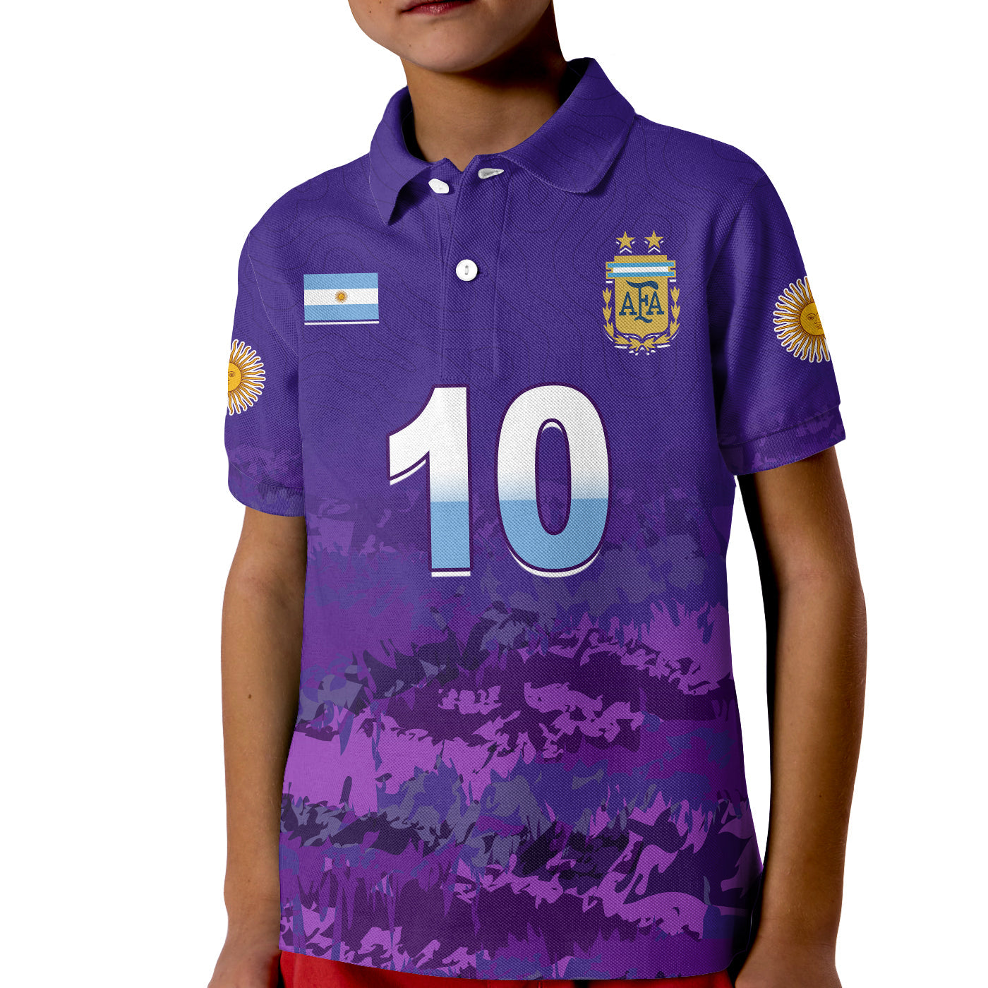 (Custom Text and Number) Argentina Football Polo Shirt Go Champions La Albiceleste LT13