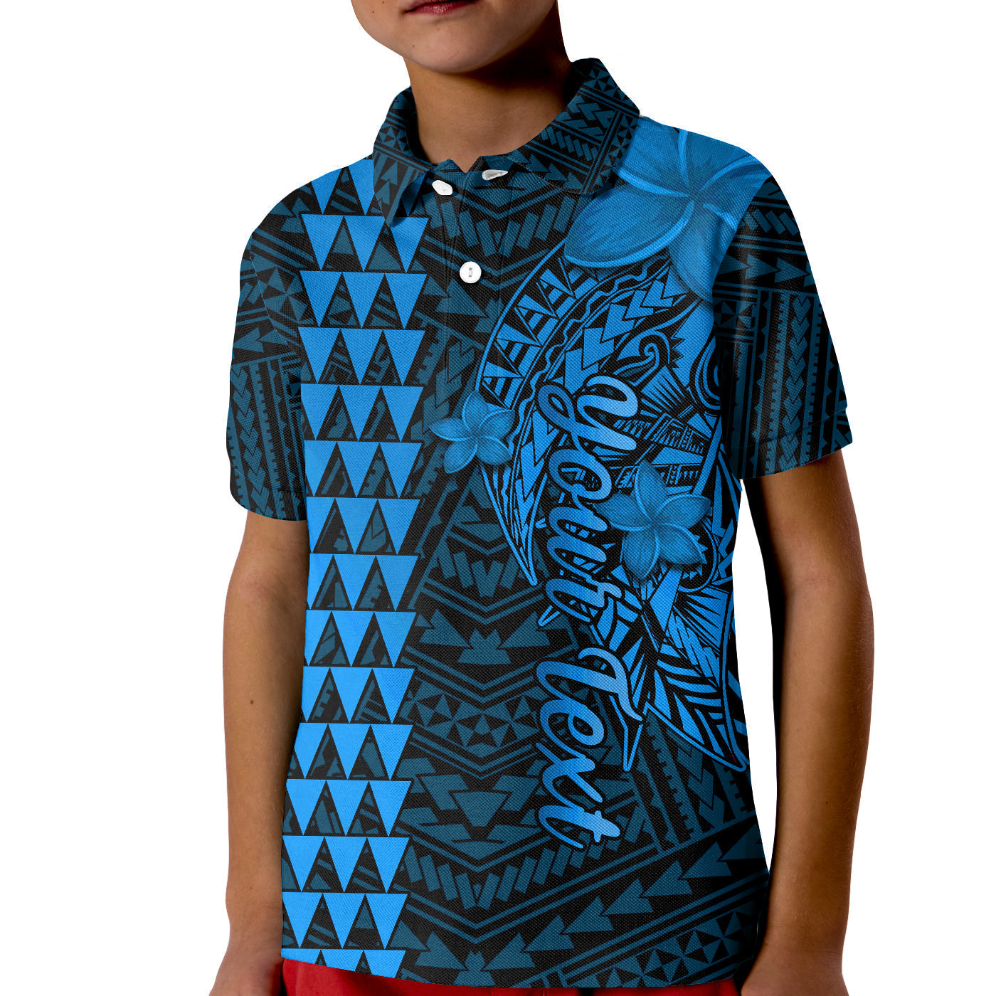 Custom Hawaii Polo Shirt Kakau Kanaka Maoli Combine Polynesian Shark Ver.03 LT14
