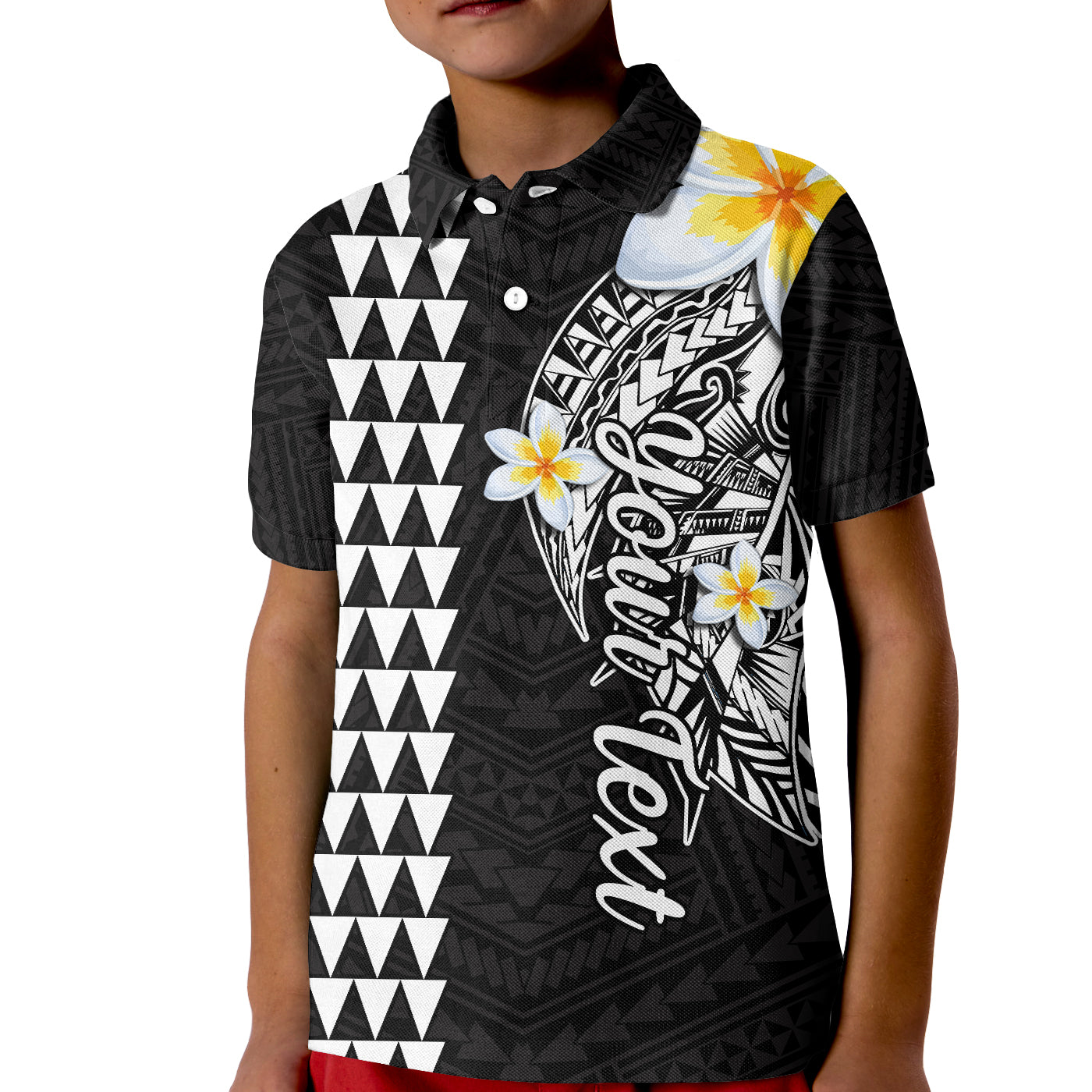 Custom Hawaii Polo Shirt Kakau Kanaka Maoli Combine Polynesian Shark Ver.07 LT14