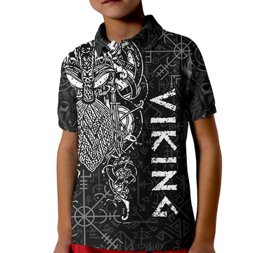 Viking Dad Polo Shirt KID Odin Runes Fathers Day LT13