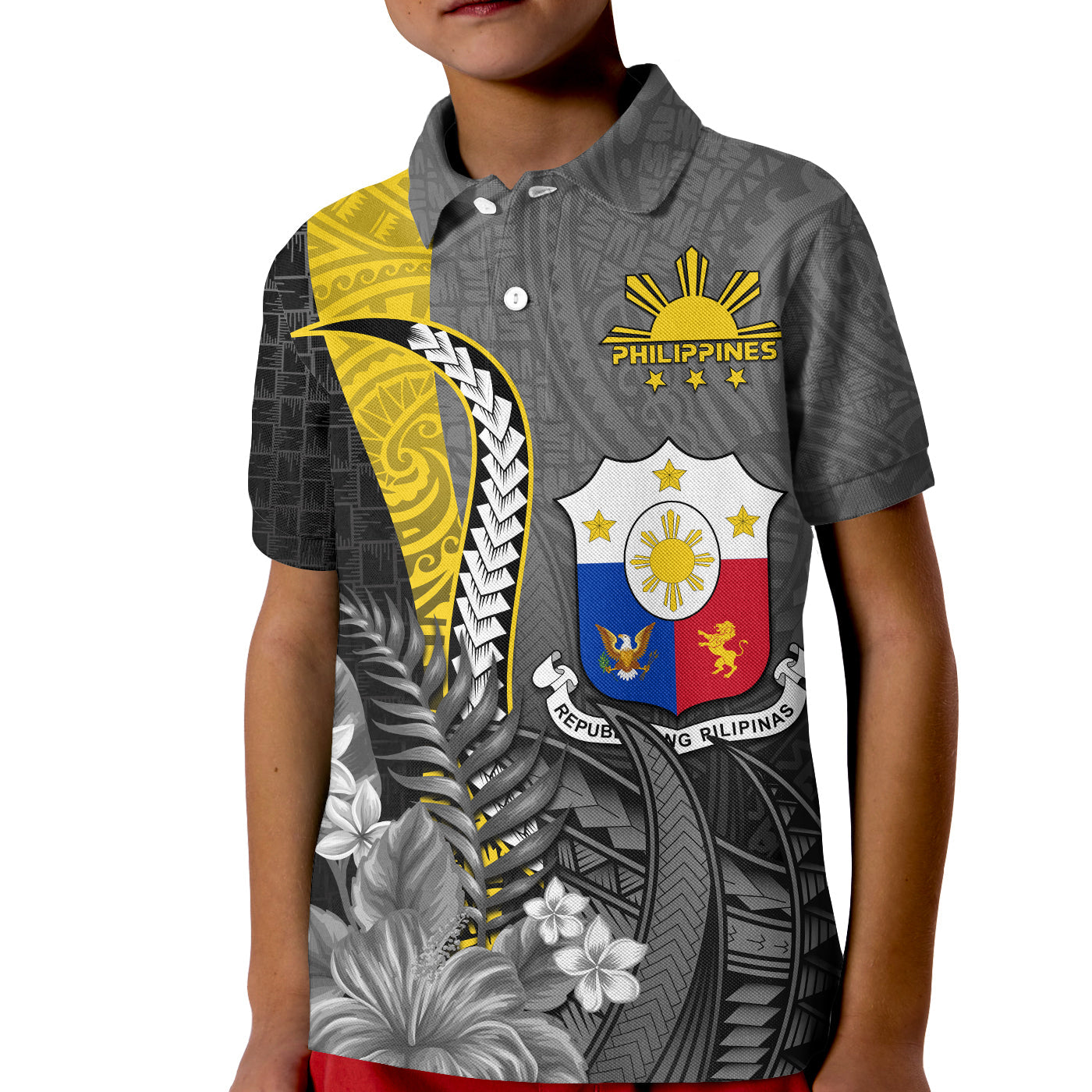 Custom Philippines Sampaguita Polo Shirt Simple Polynesian Sun Filipino LT13