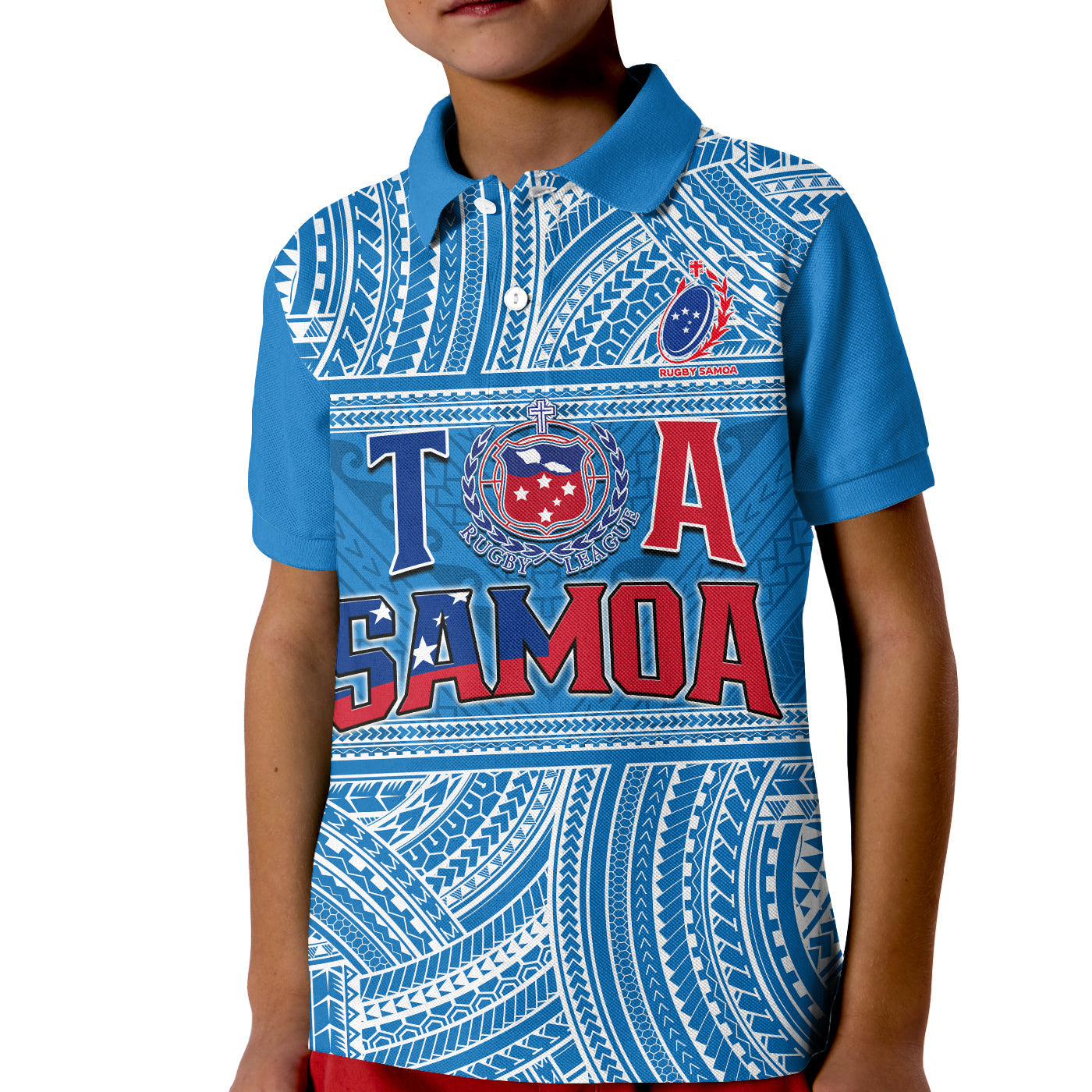 (Custom Text and Number) Toa Samoa Rugby Polo Shirt Samoan Pattern Be Unique LT13