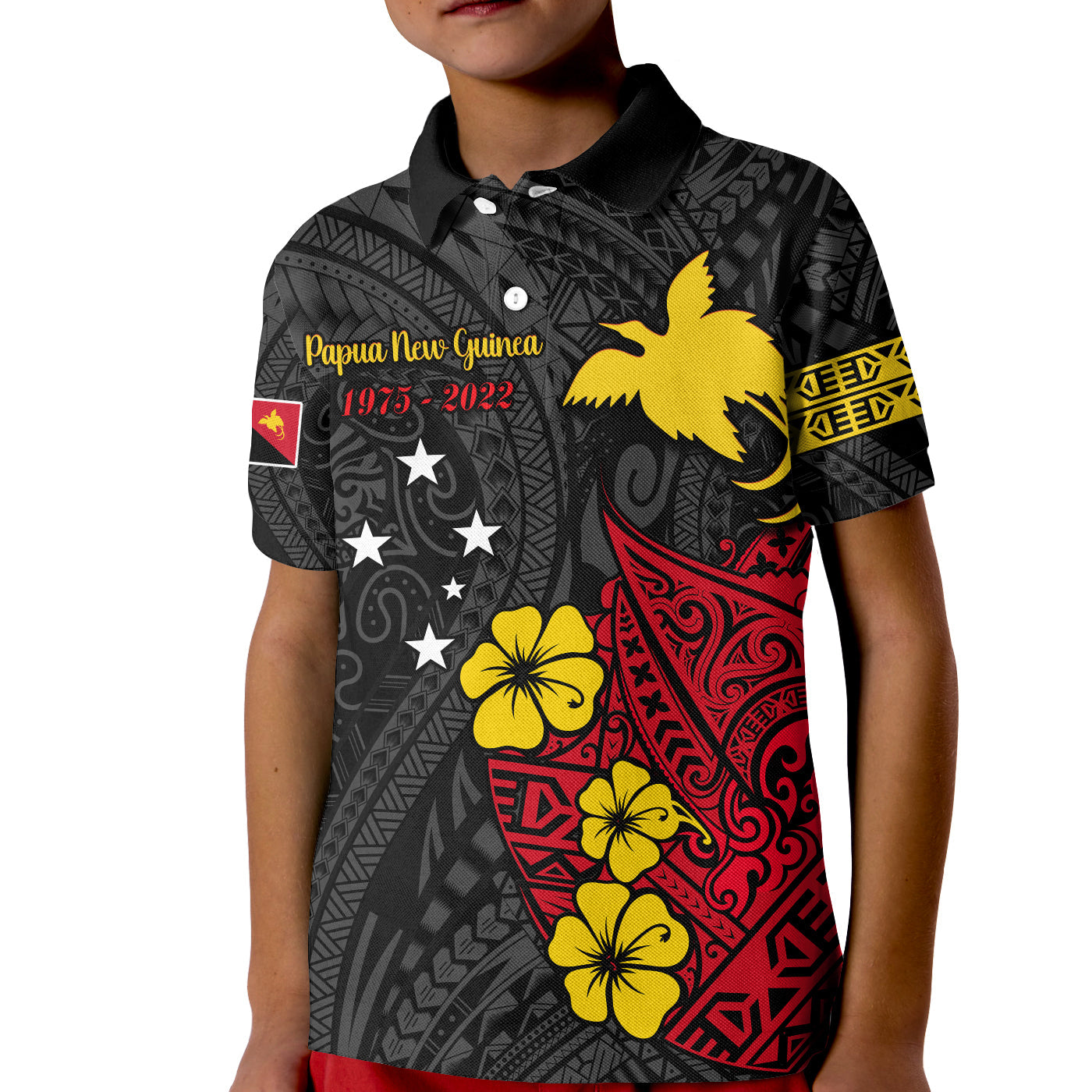 Papua New Guinea Anniversary Polo Shirt 47th Independence Day Since 1975 LT13