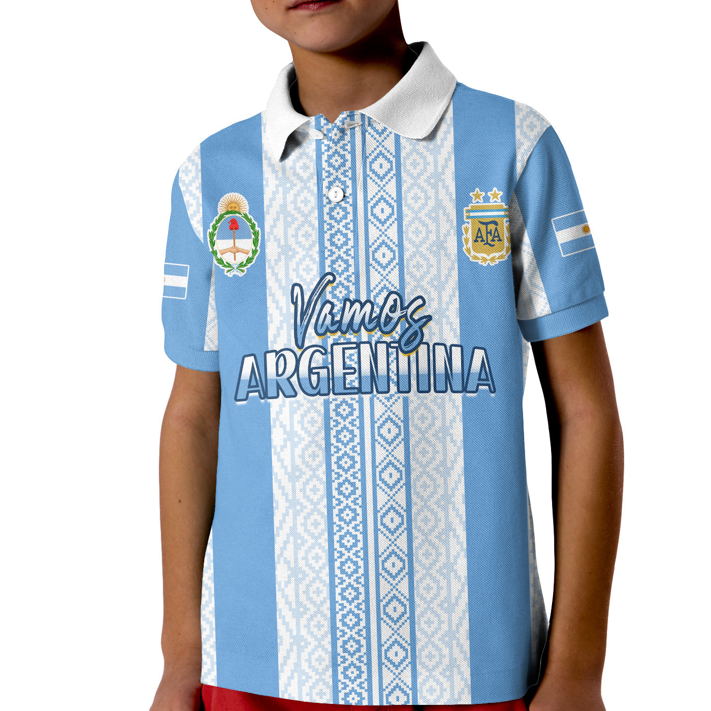 (Custom Text and Number) Argentina Football Polo Shirt Champions World Cup Gaucho Vamos LT13