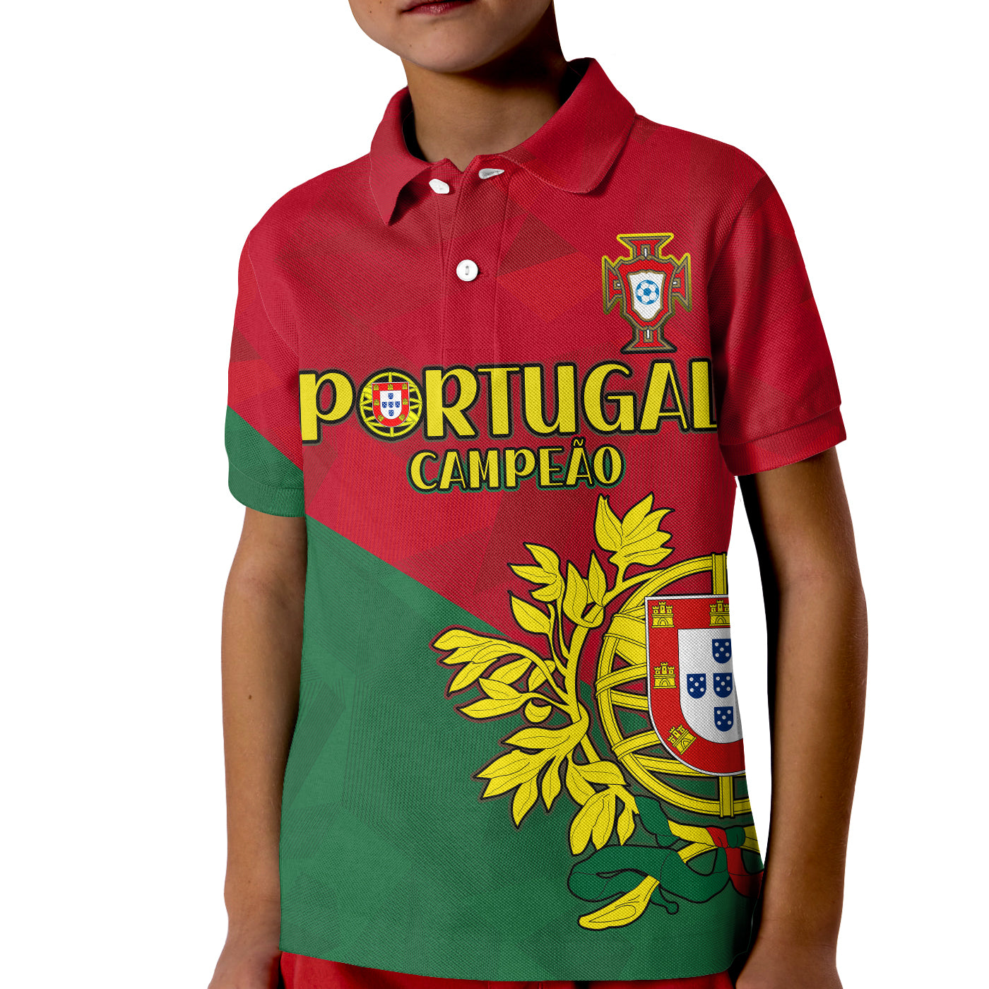 (Custom Text and Number) Portugal Football Polo Shirt Campeao Football 2022 Proud LT13