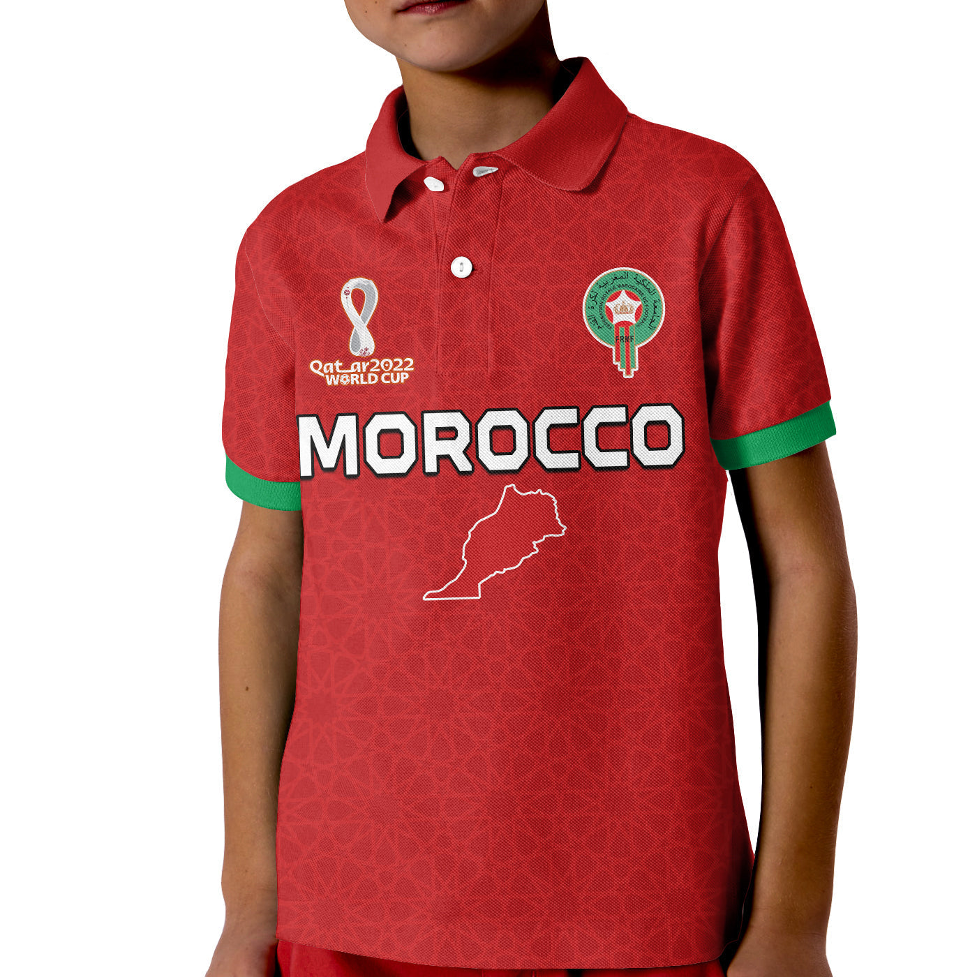(Custom Text and Number) Morocco Football Polo Shirt Champions World Cup Soccer Proud LT13