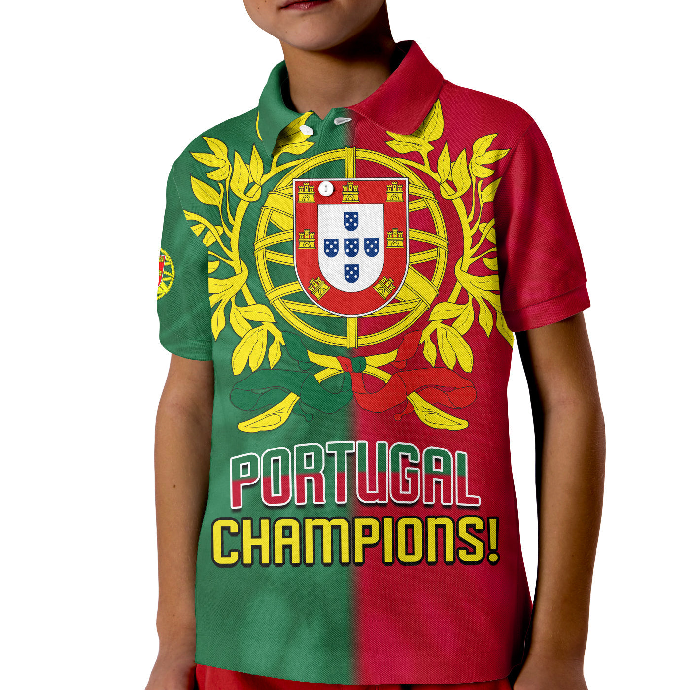 (Custom Text and Number) Portugal Football Polo Shirt Campeao Football 2022 Tie Dye Special LT13