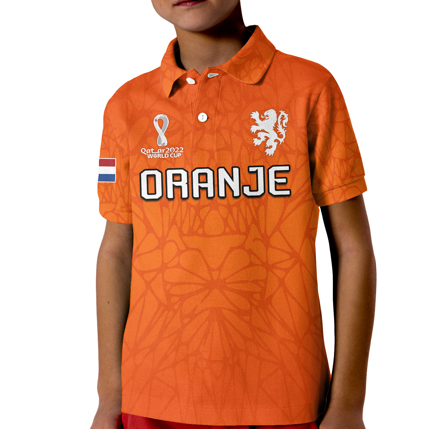 (Custom Text and Number) Football Polo Shirt 2022 Soccer World Cup Oranje Champions LT13