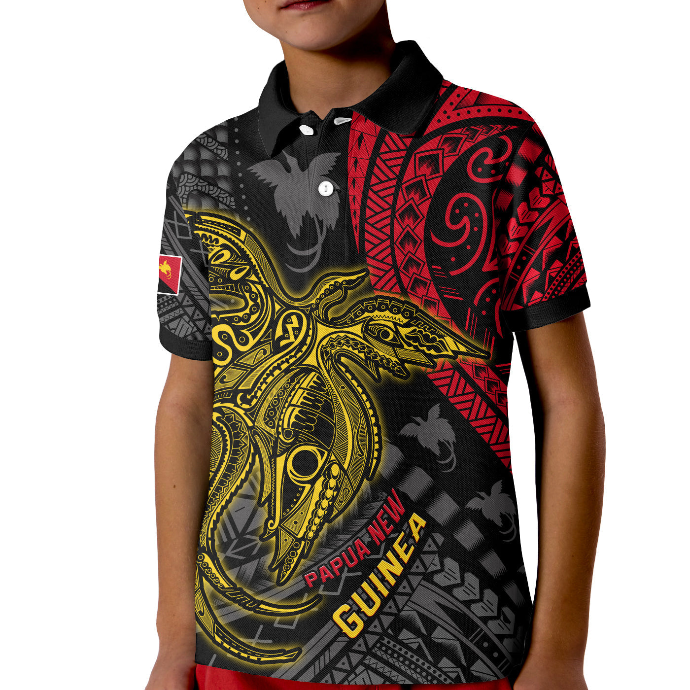 Custom Text and Number Papua New Guinea Polo Shirt Raggiana Birds Of Paradise Happy 47th Independence Day LT13