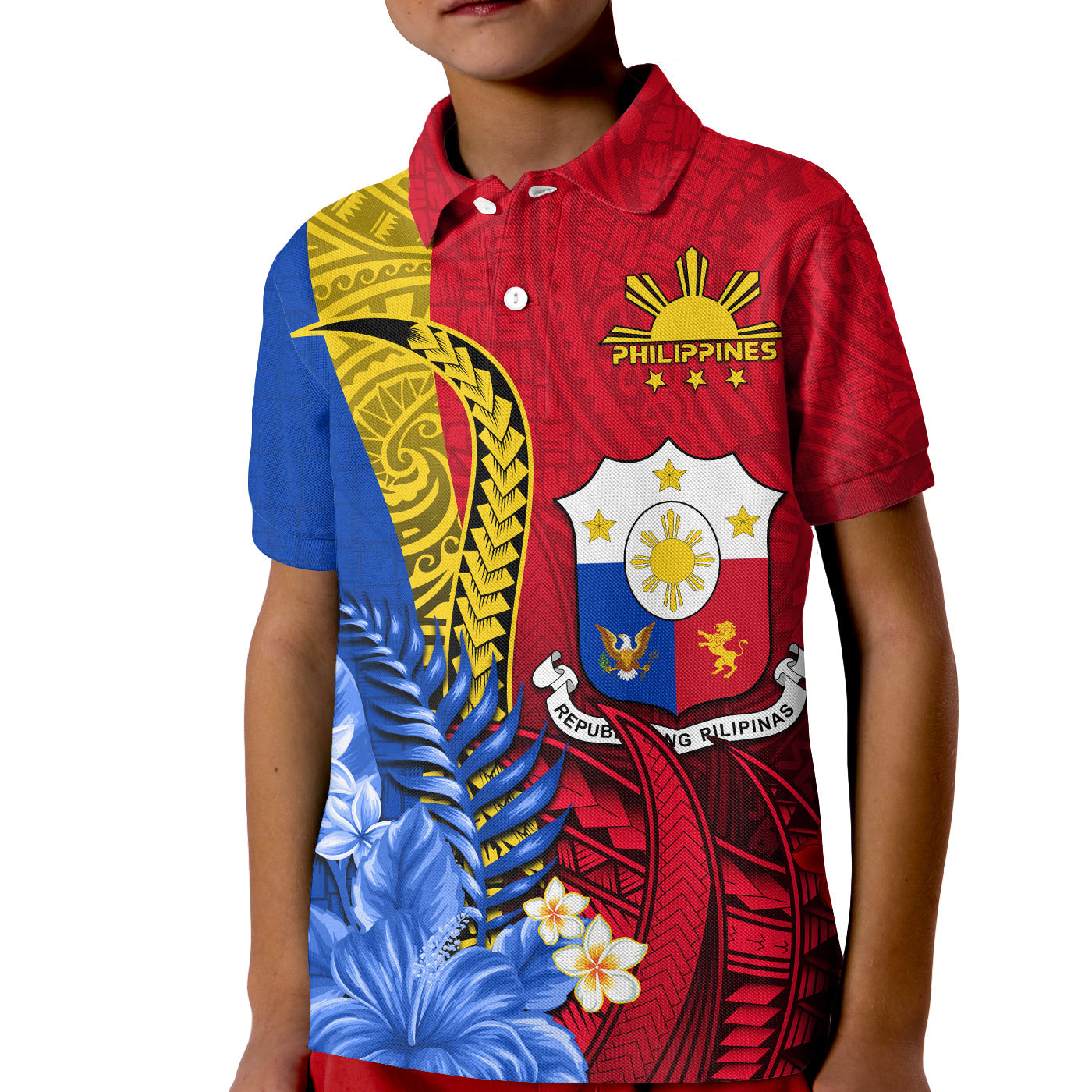 Custom Philippines Sampaguita Polo Shirt Special Polynesian Sun Filipino LT13