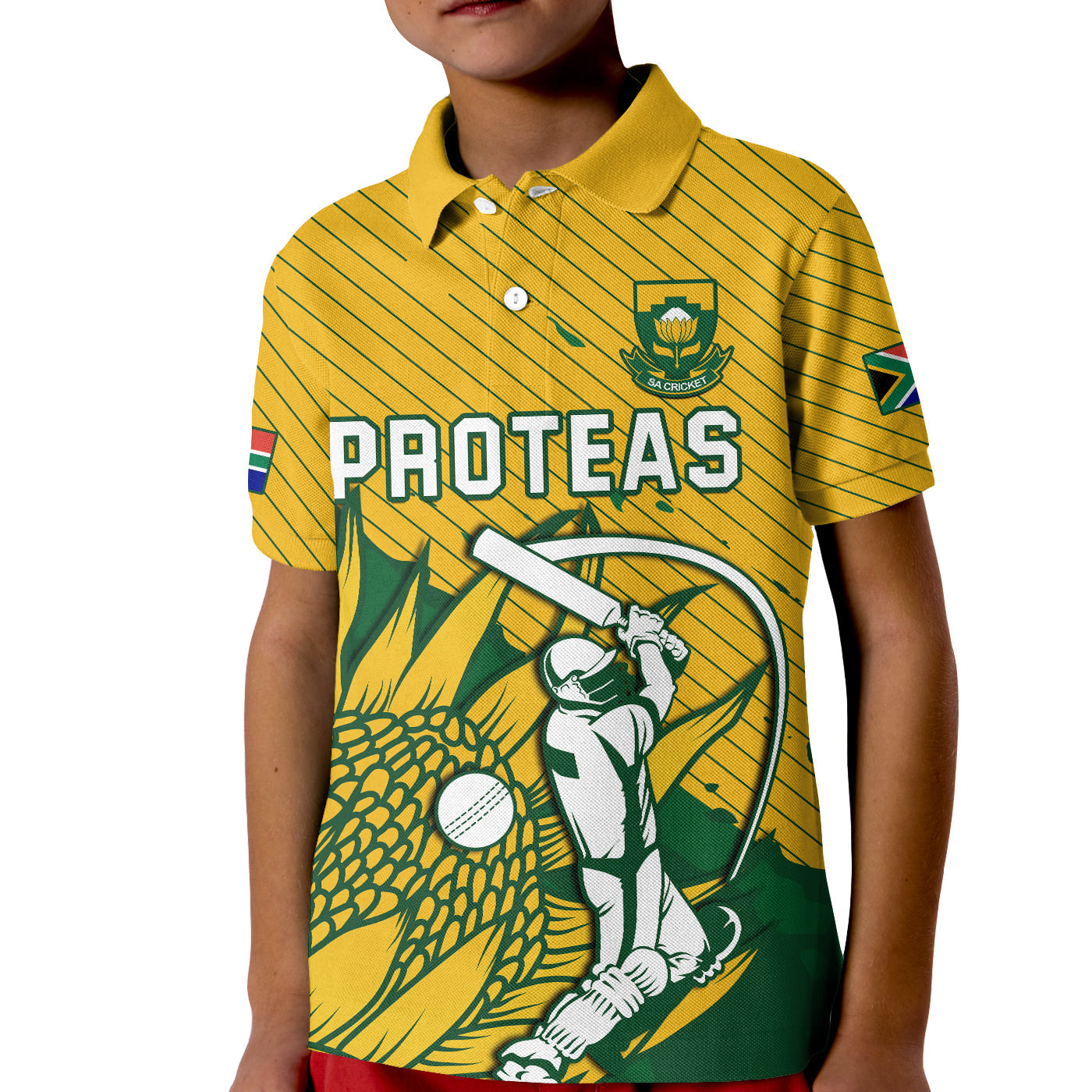 (Custom Text And Number) South Africa Cricket Polo Shirt Go Proteas Unique Style LT14