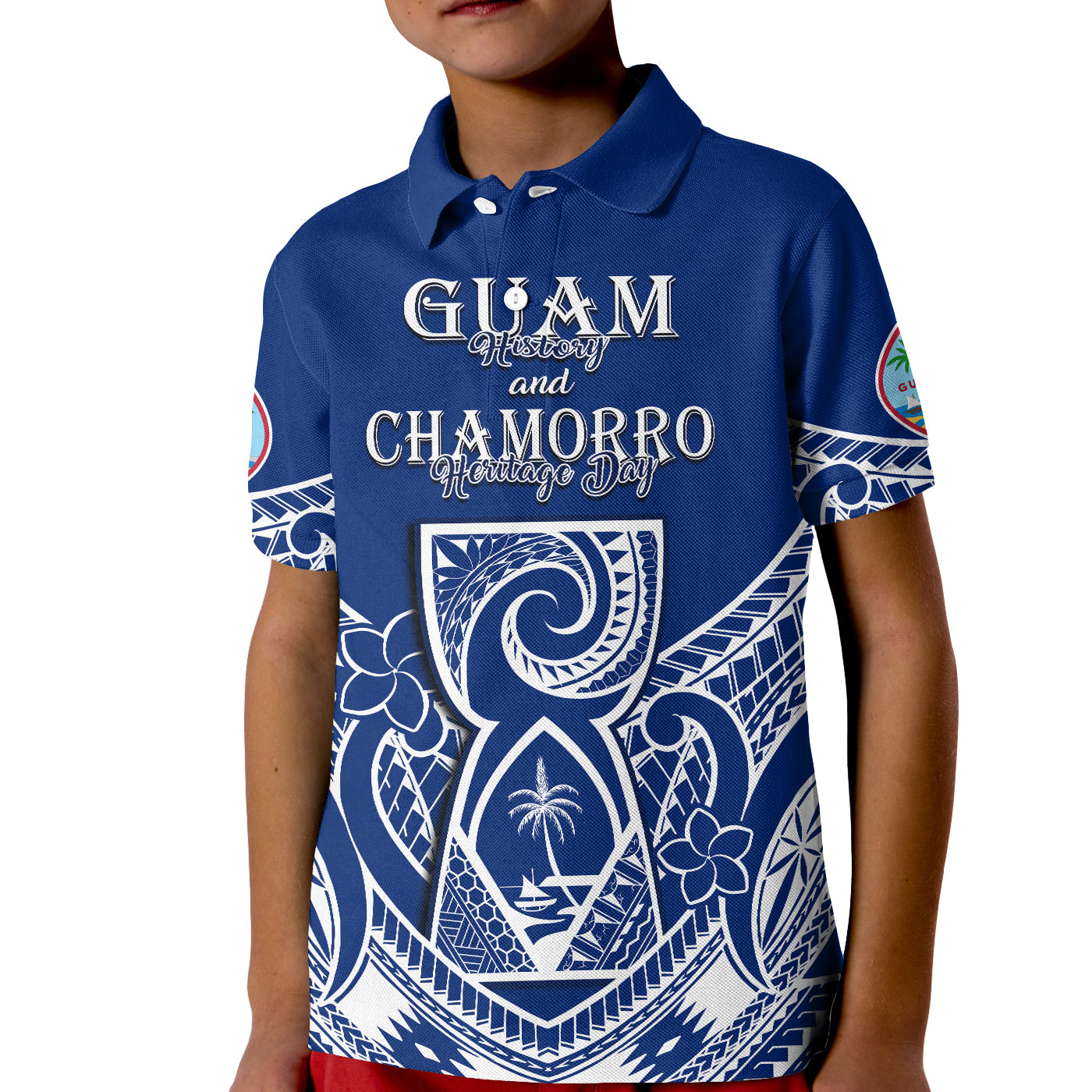 Custom Guam History and Chamorro Heritage Day Polo Shirt Latte Stone Polynesian LT14