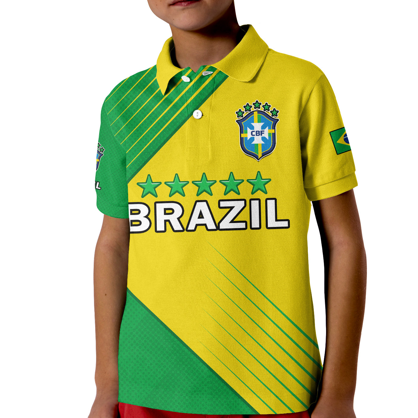 (Custom Text And Number) Brazil Football Polo Shirt Brasil Map Come On Canarinho Sporty Style LT14