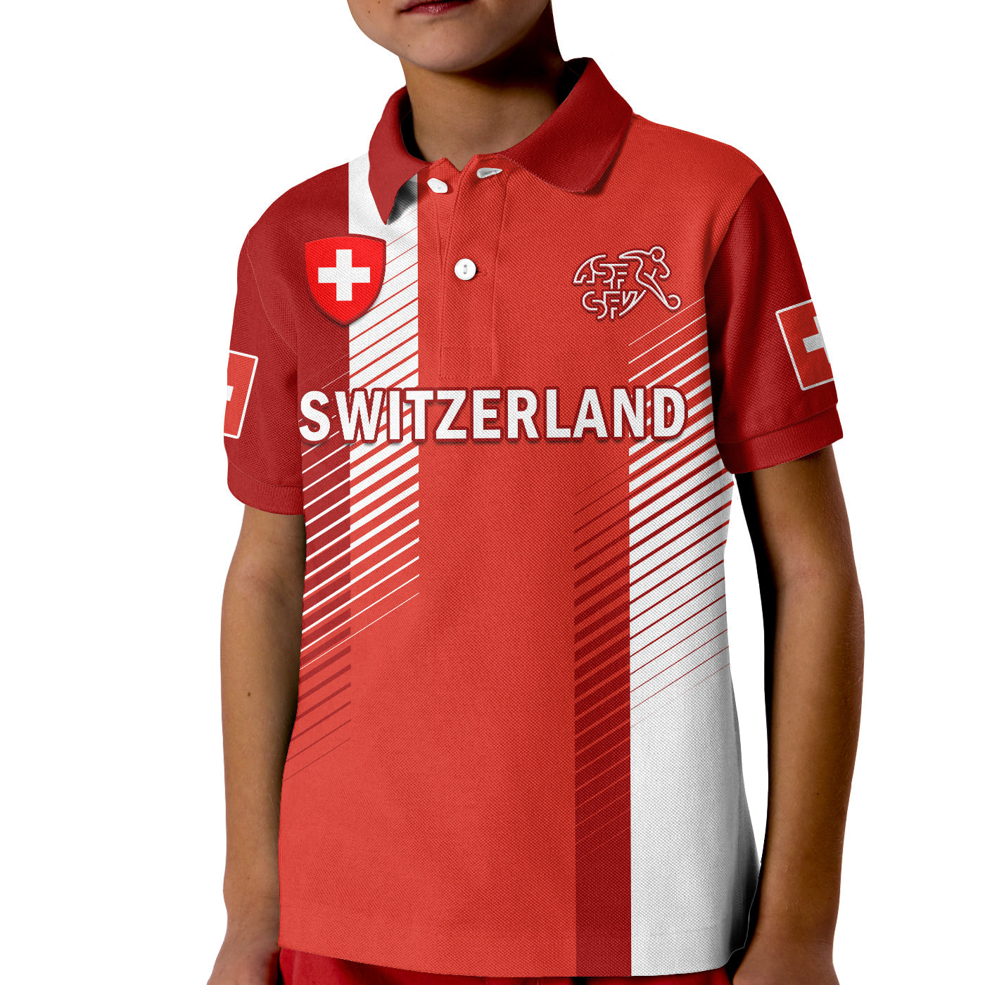 (Custom Text and Number) Switzerland Football Polo Shirt Football 2022 LT14