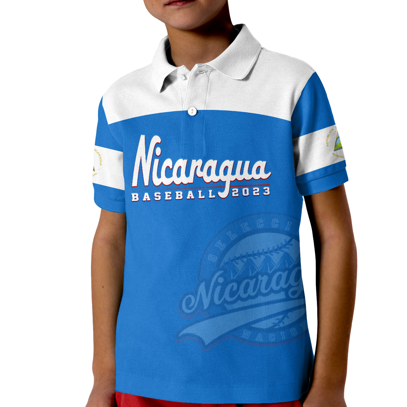 (Custom Text And Number) Nicaragua Polo Shirt 2023 Baseball LT14
