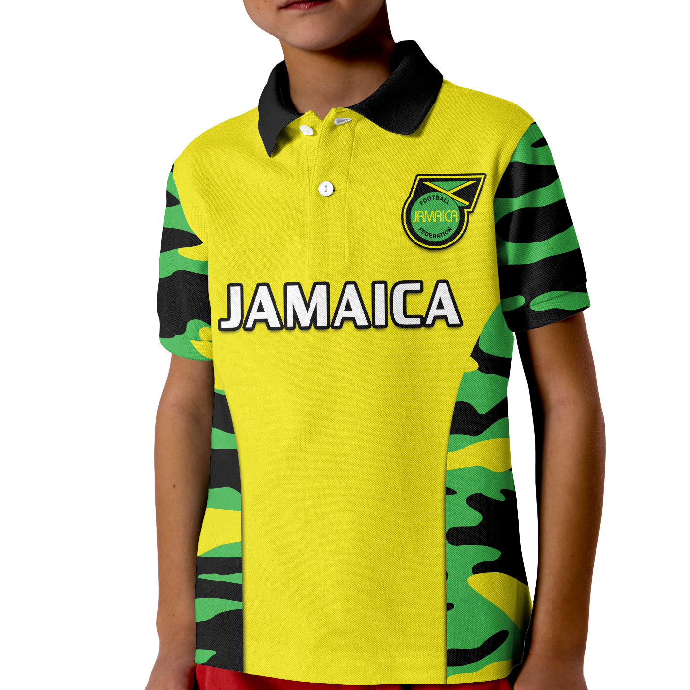 (Custom Text And Number) Jamaica Football Polo Shirt Reggae Girlz 2023 Cup Of Nations Ver.02 LT14