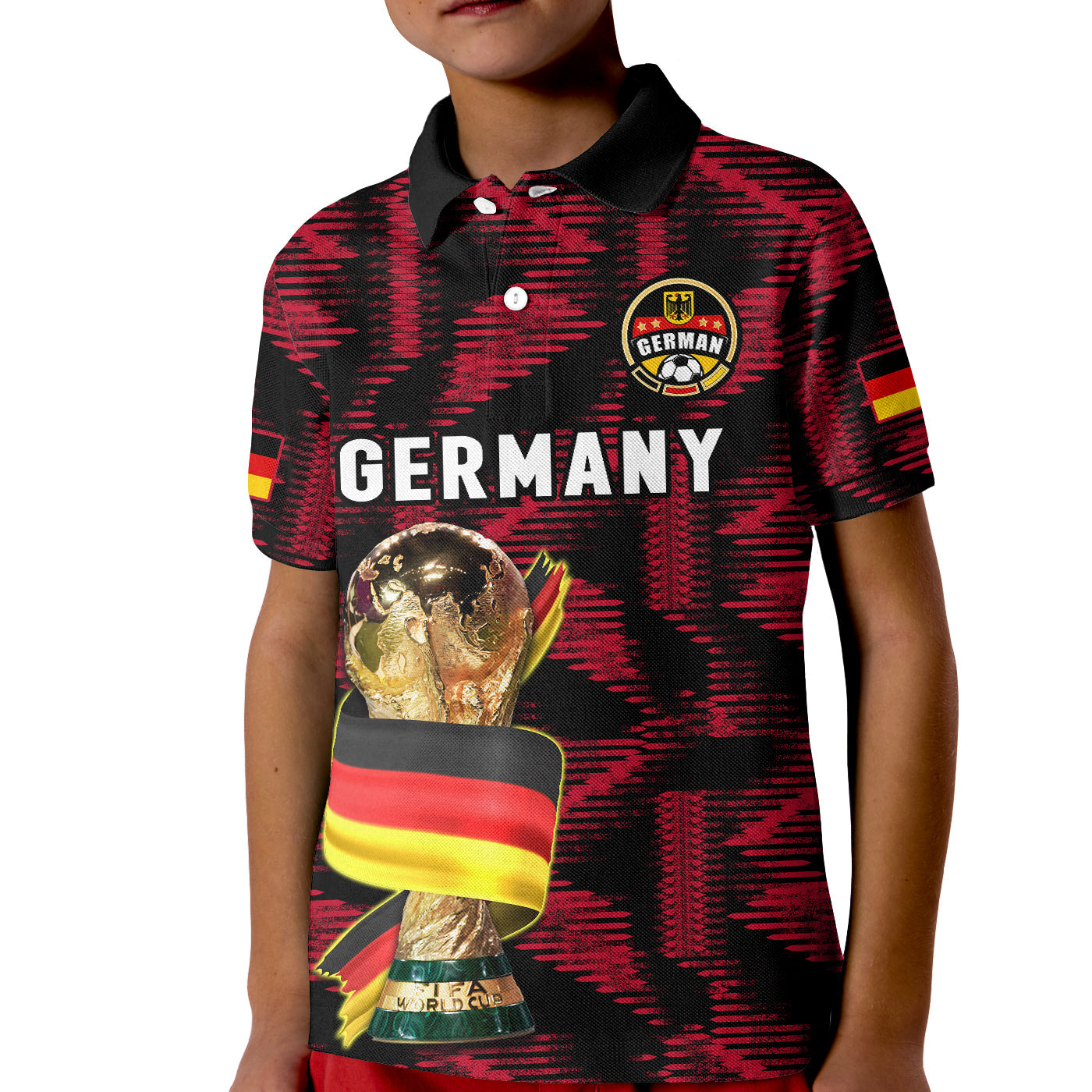 (Custom Text And Number) Germany Football Polo Shirt Football 2022 Champions LT14