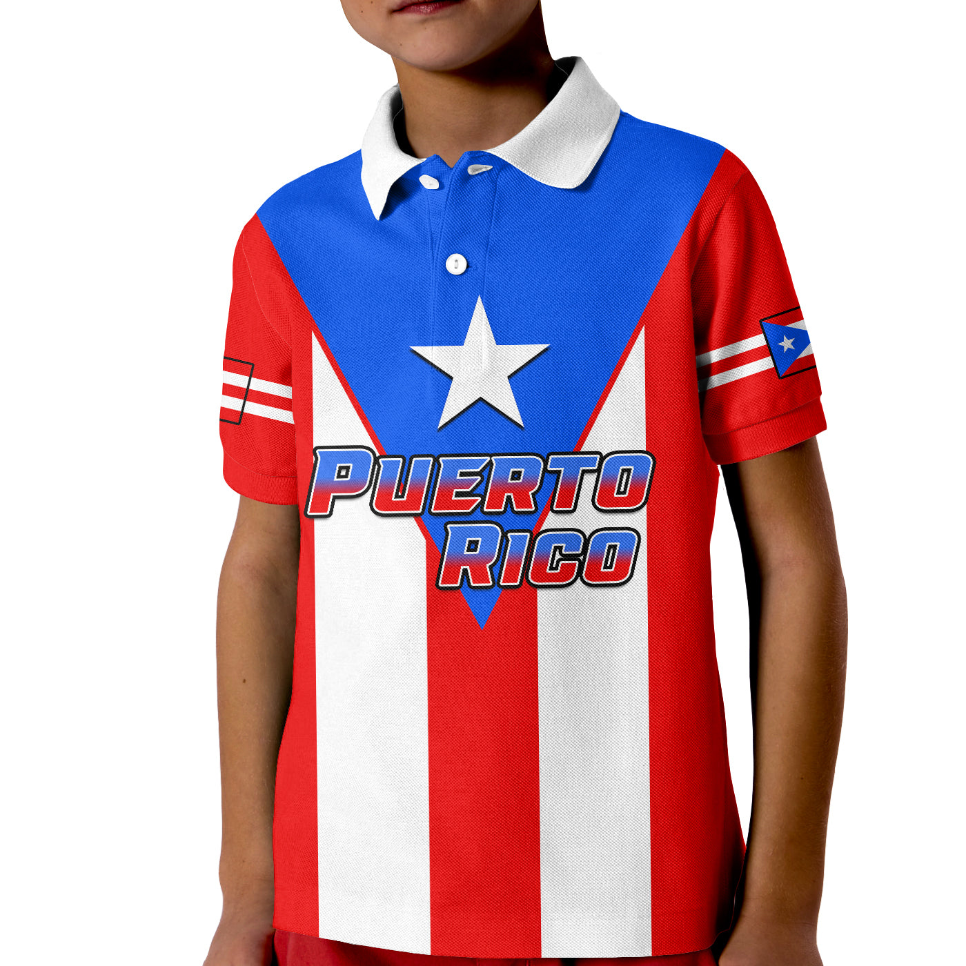 Puerto Rico Polo Shirt Coat Of Arms Mix Flag LT14