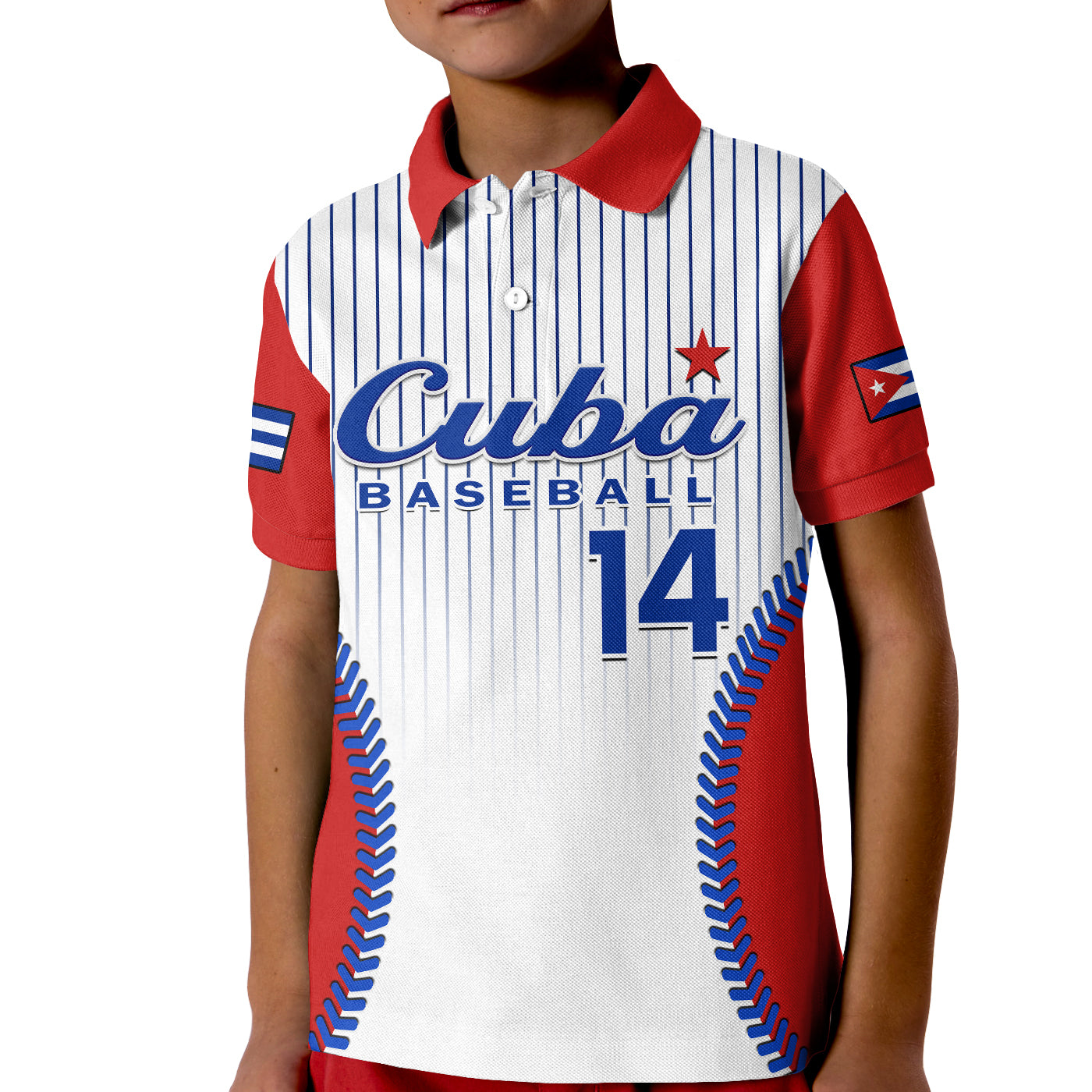 (Custom Text And Number) Cuba Polo Shirt Baseball Sporty Style LT14